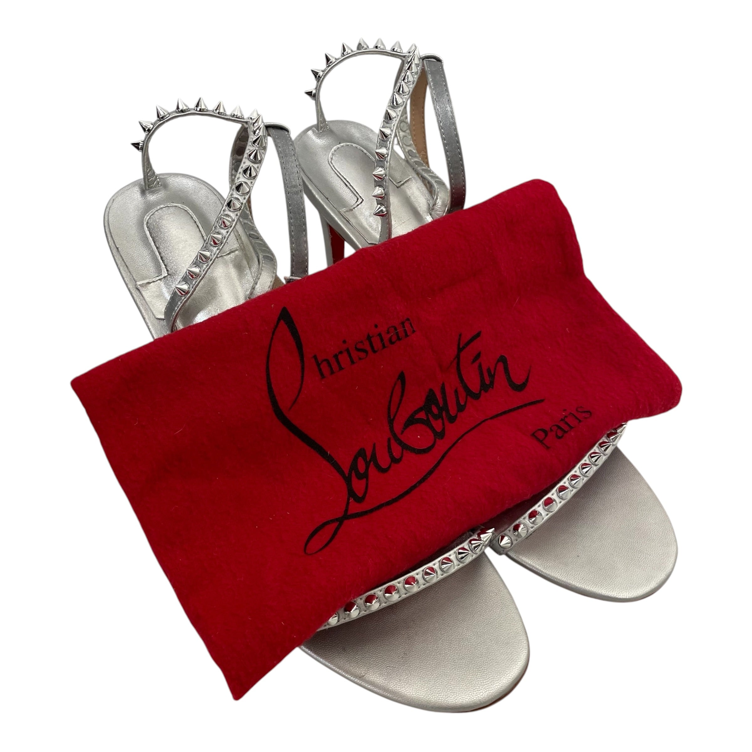 Christian Louboutin/Heels/EU 42/SLV/so me 100 spike sandals view 8