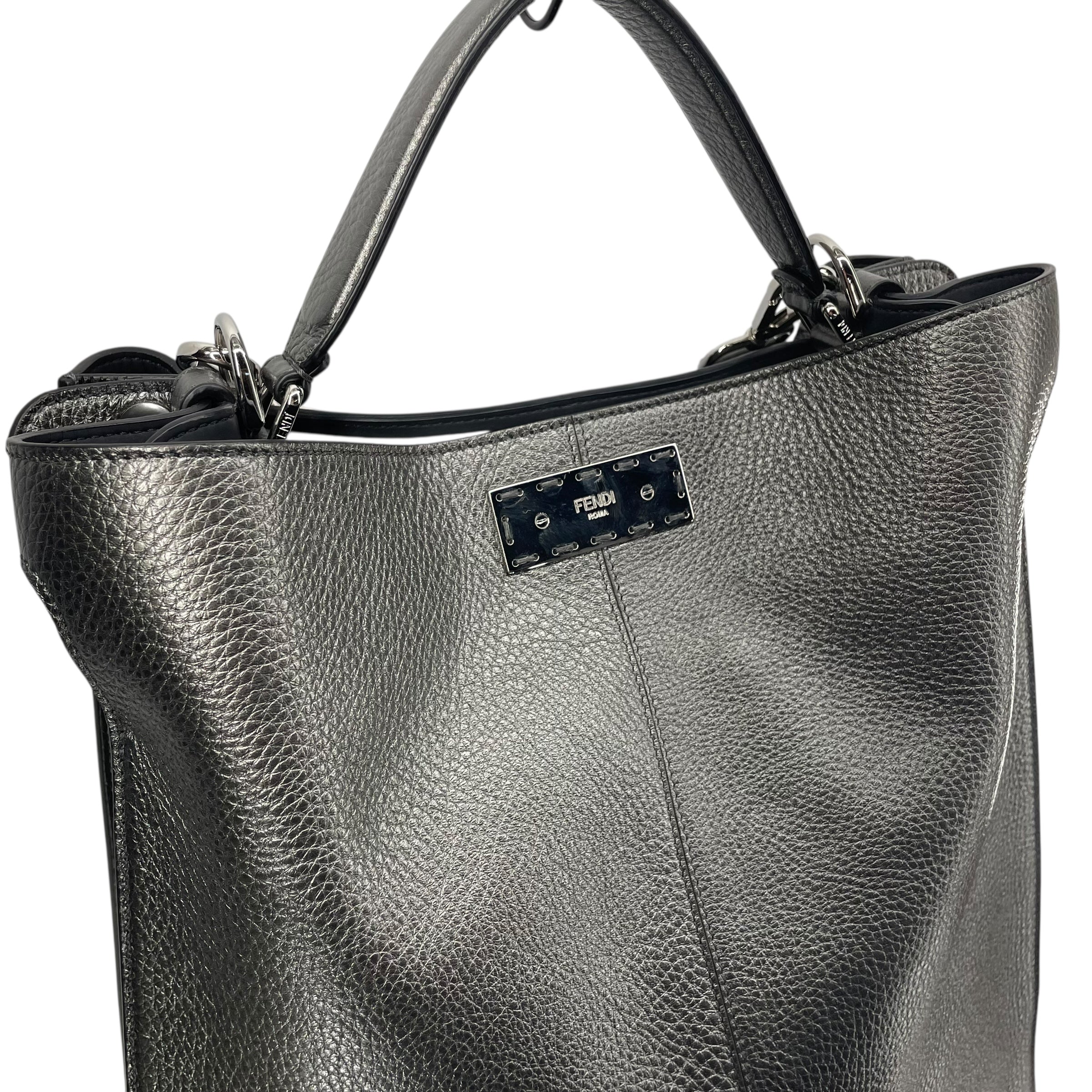 FENDI/Tote Bag/Leather/SLV/PEEKABOO X- LITE CROC view 7
