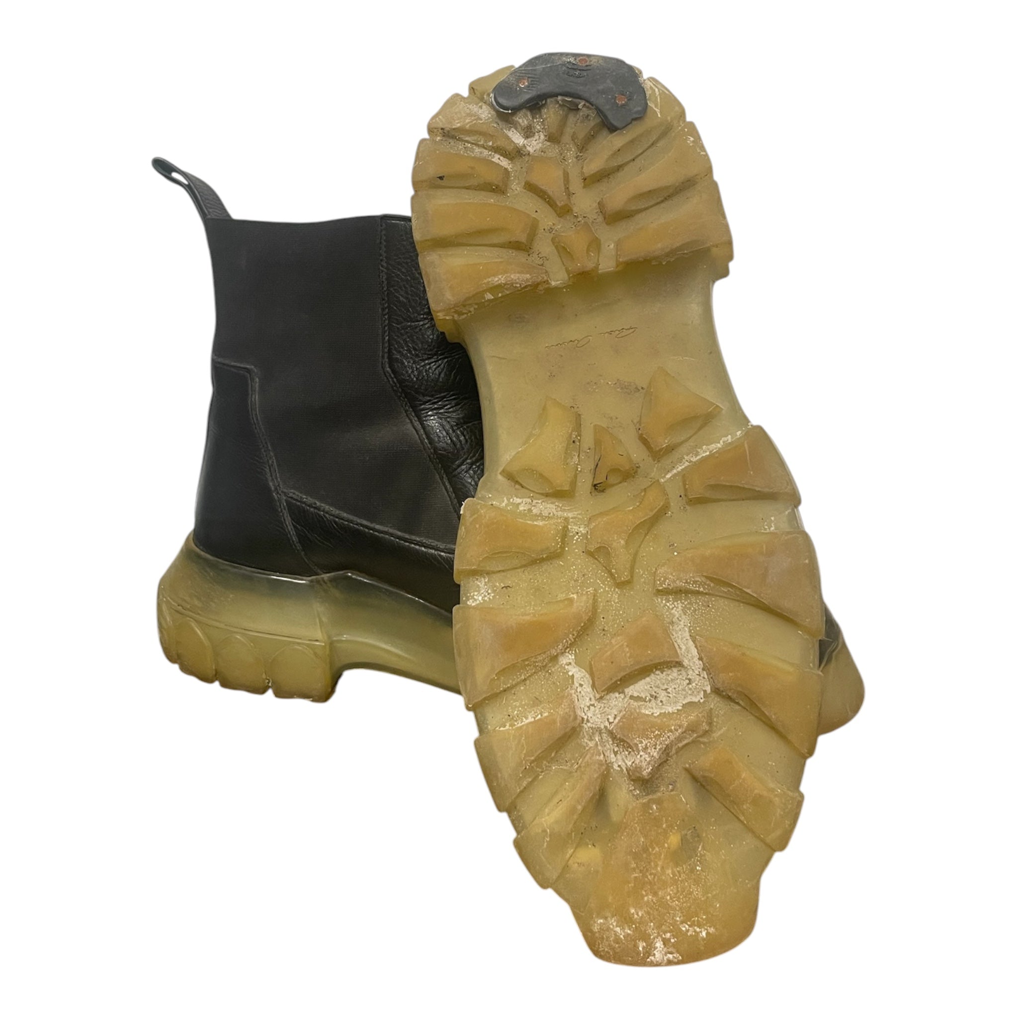Rick Owens/Boots/EU 44/Leather/BLK/BOZO TRACTOR YELLOW SOLE view 3