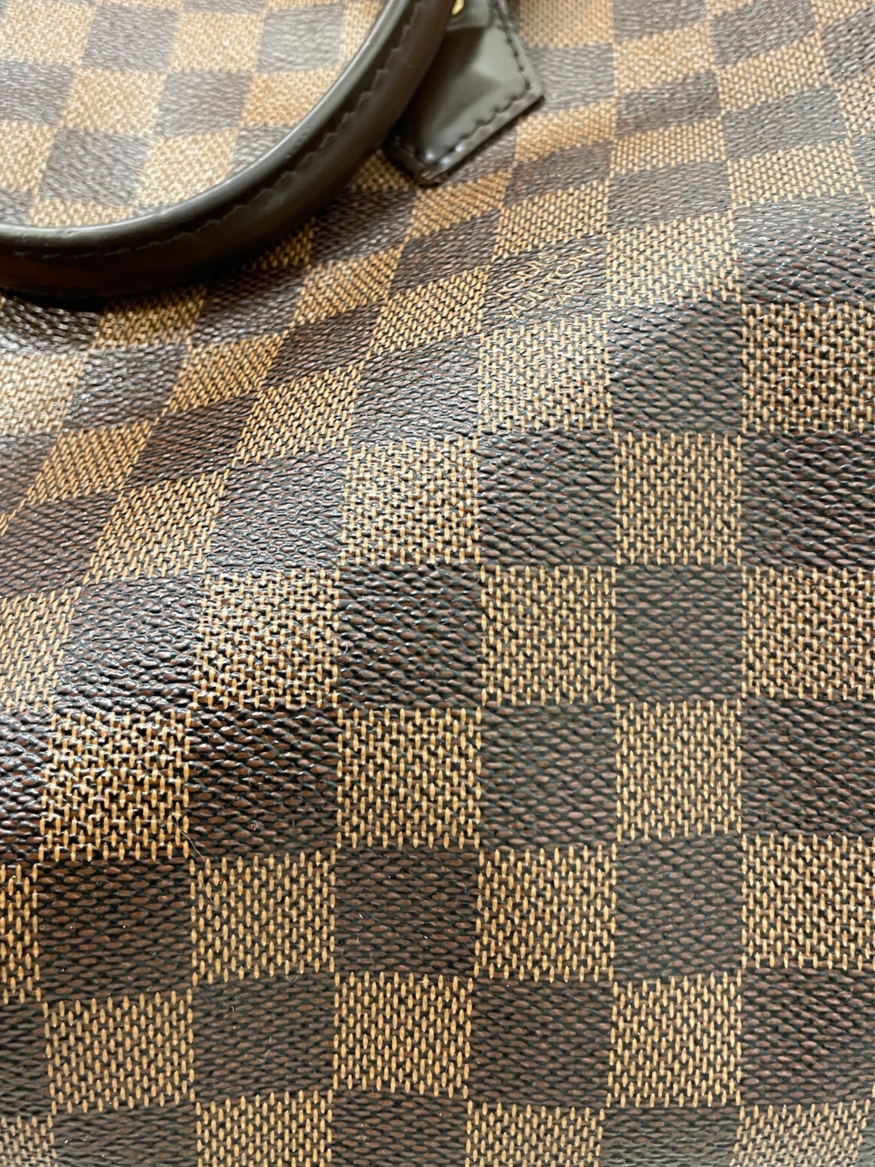 LOUIS VUITTON/Hand Bag/Monogram/Leather/BRW/SPEEDY 35` DAMIER EBENE view 6