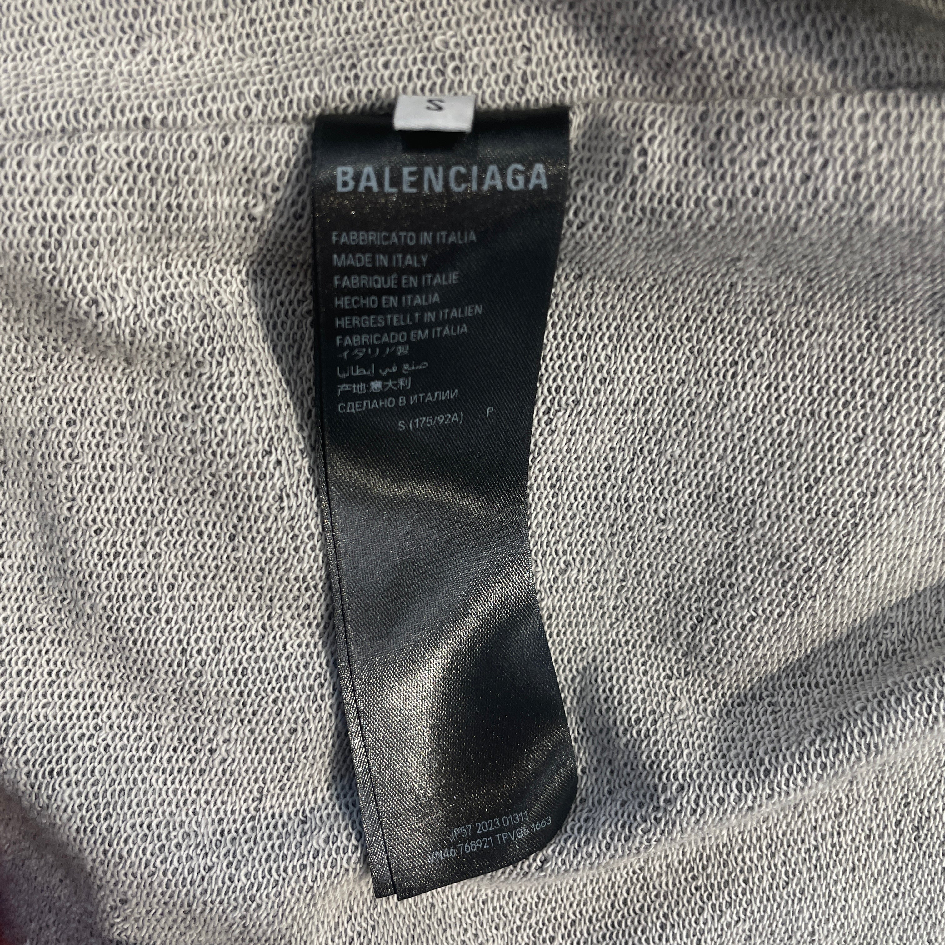 BALENCIAGA/Zip Up Hoodie/S/Cotton/GRY/2023 UNISEX INFLATE HOODIE view 5