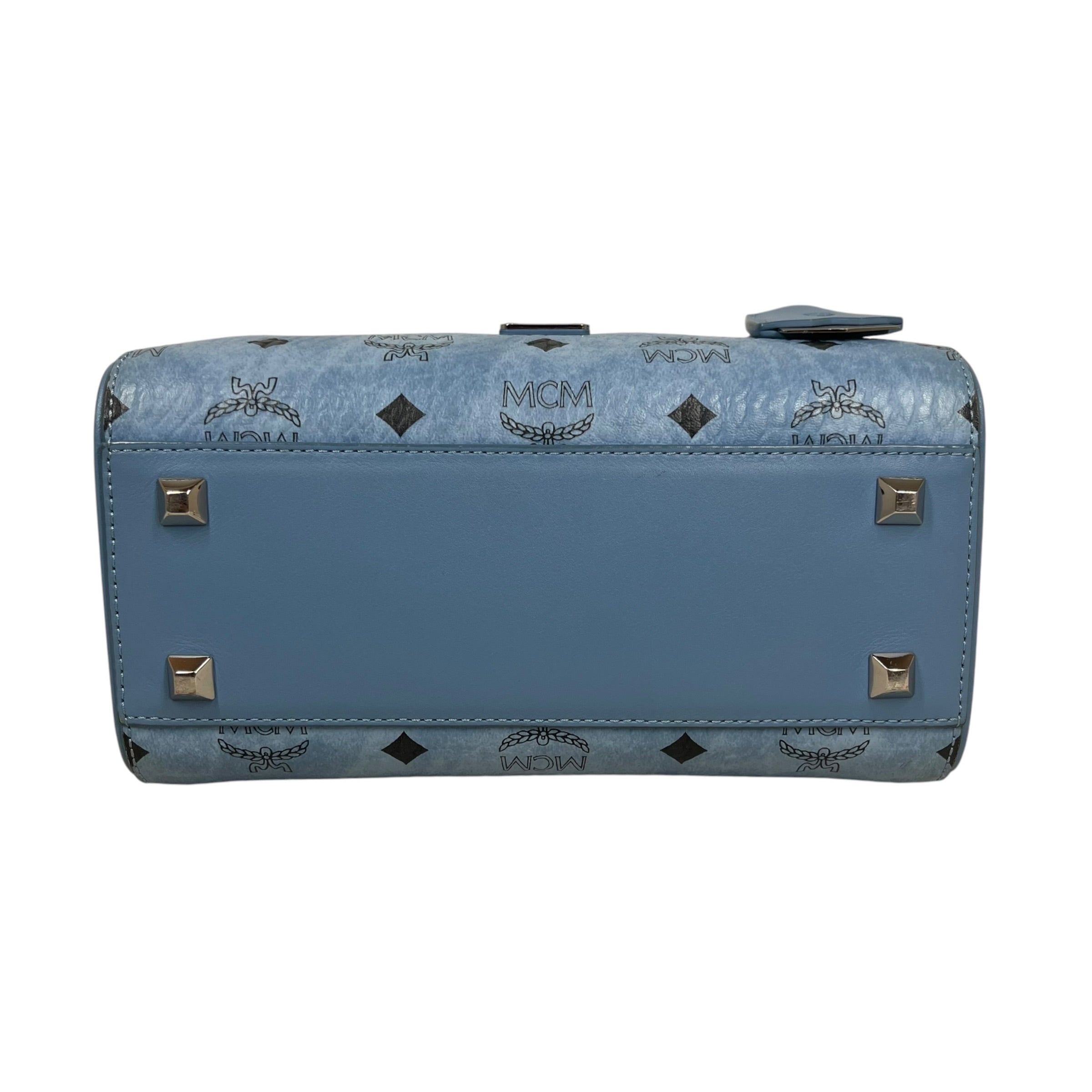 MCM/Hand Bag/Monogram/Leather/BLU/MINI AREN BOSTON BAG view 3