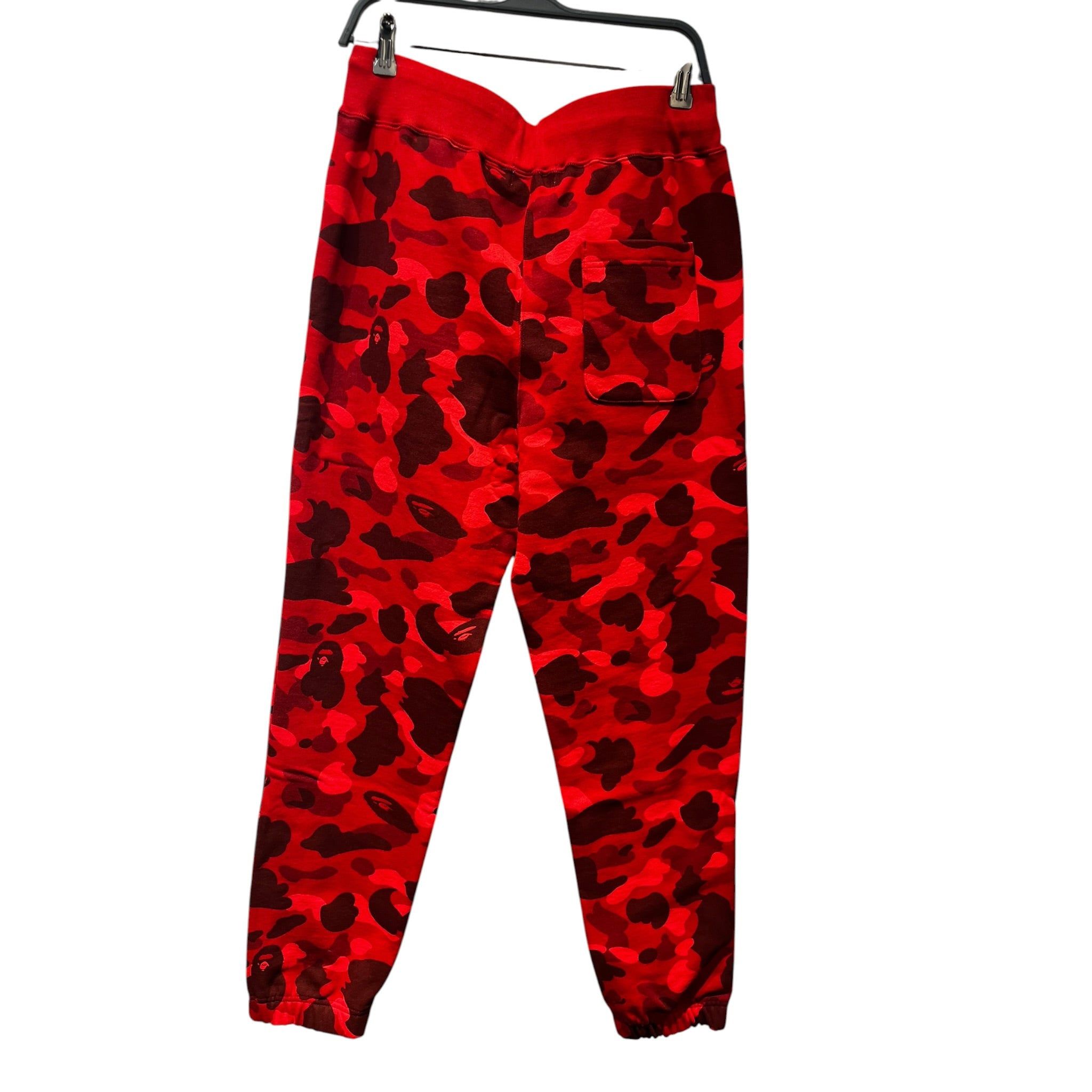 A BATHING APE/Pants/M/Cotton/RED/Joggers/Camouflage/Ape Head Patch view 2