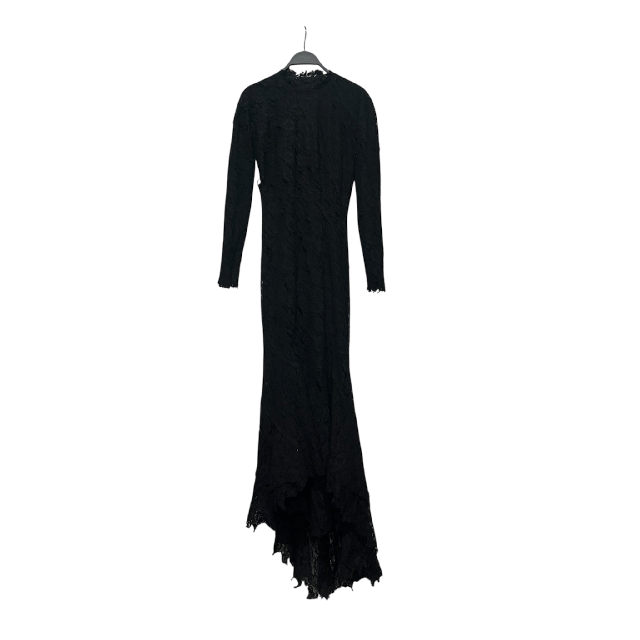 BALENCIAGA/LS Dress/36/All Over Print/Cotton/BLK/Maxi Length/LACE MERMAID GOWN BNWT view 2