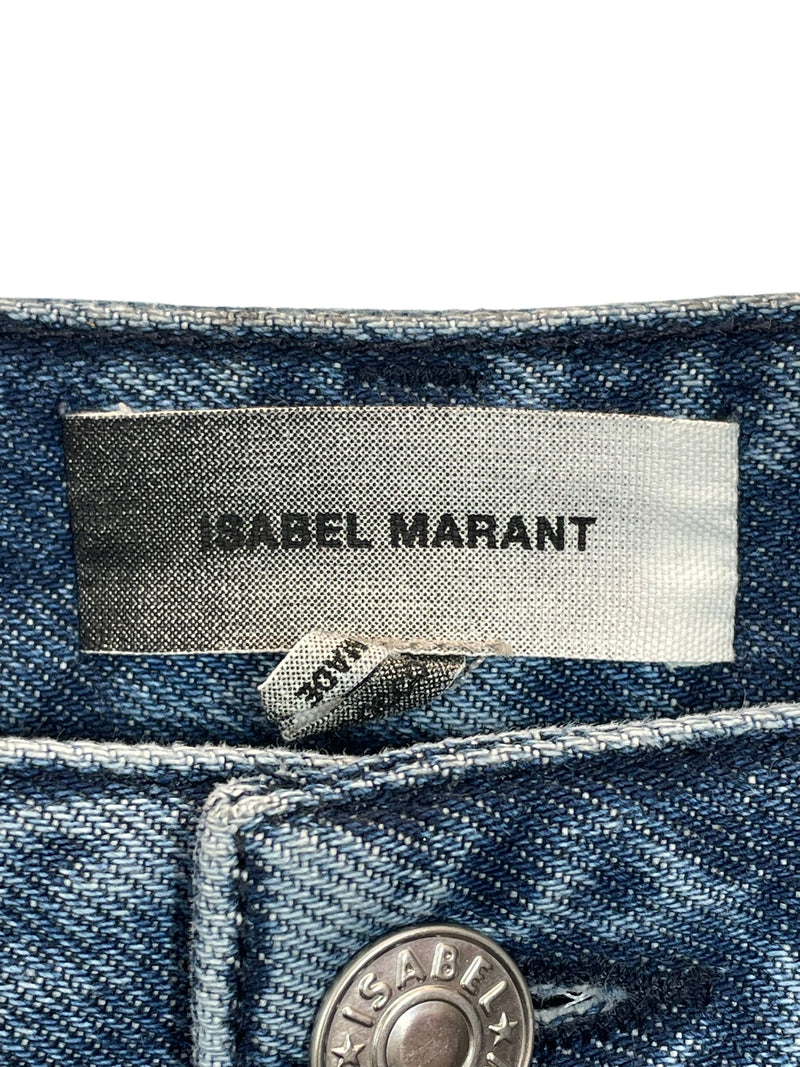 ISABEL MARANT/Cargo Pants/40/Denim/BLU/STRAIGHT LEG CARGO