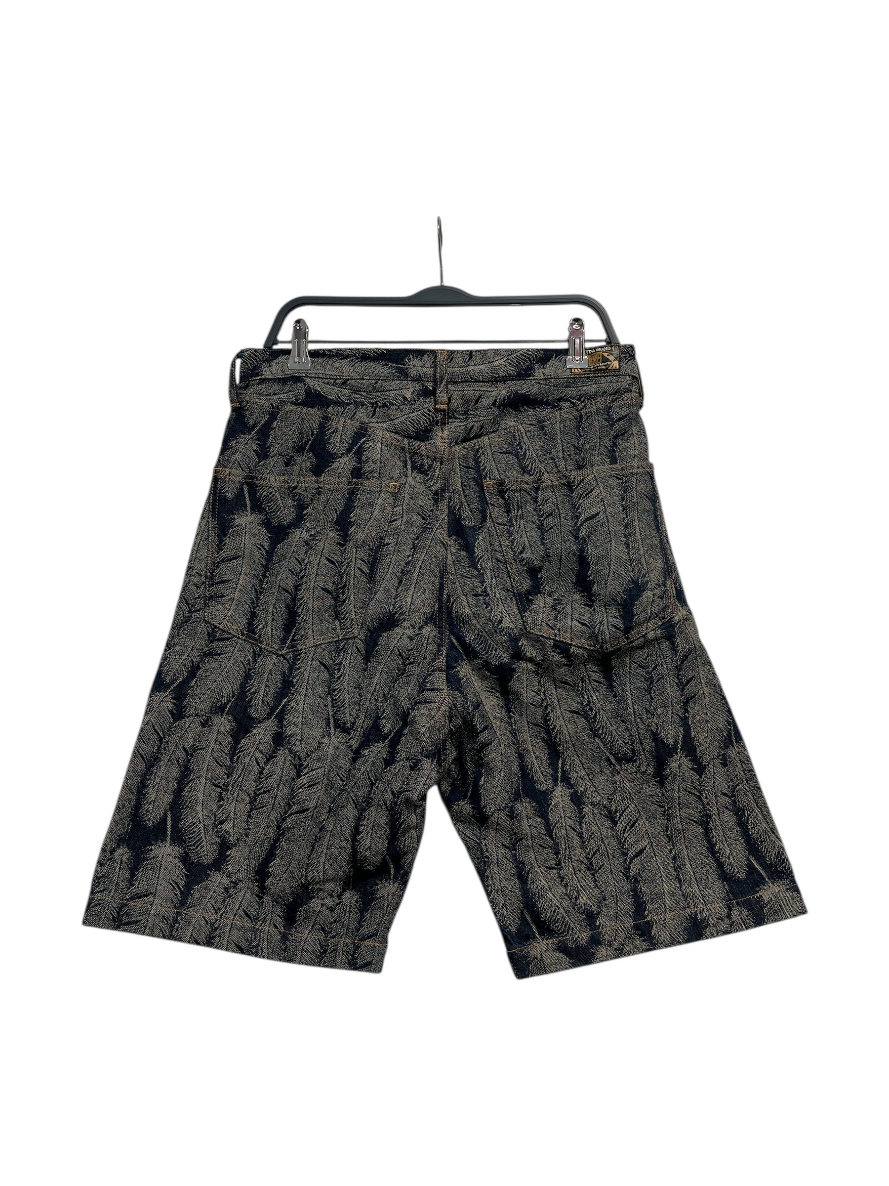 KAPITAL/Shorts/32/Cotton/IDG/All Over Print/feather pattern view 2