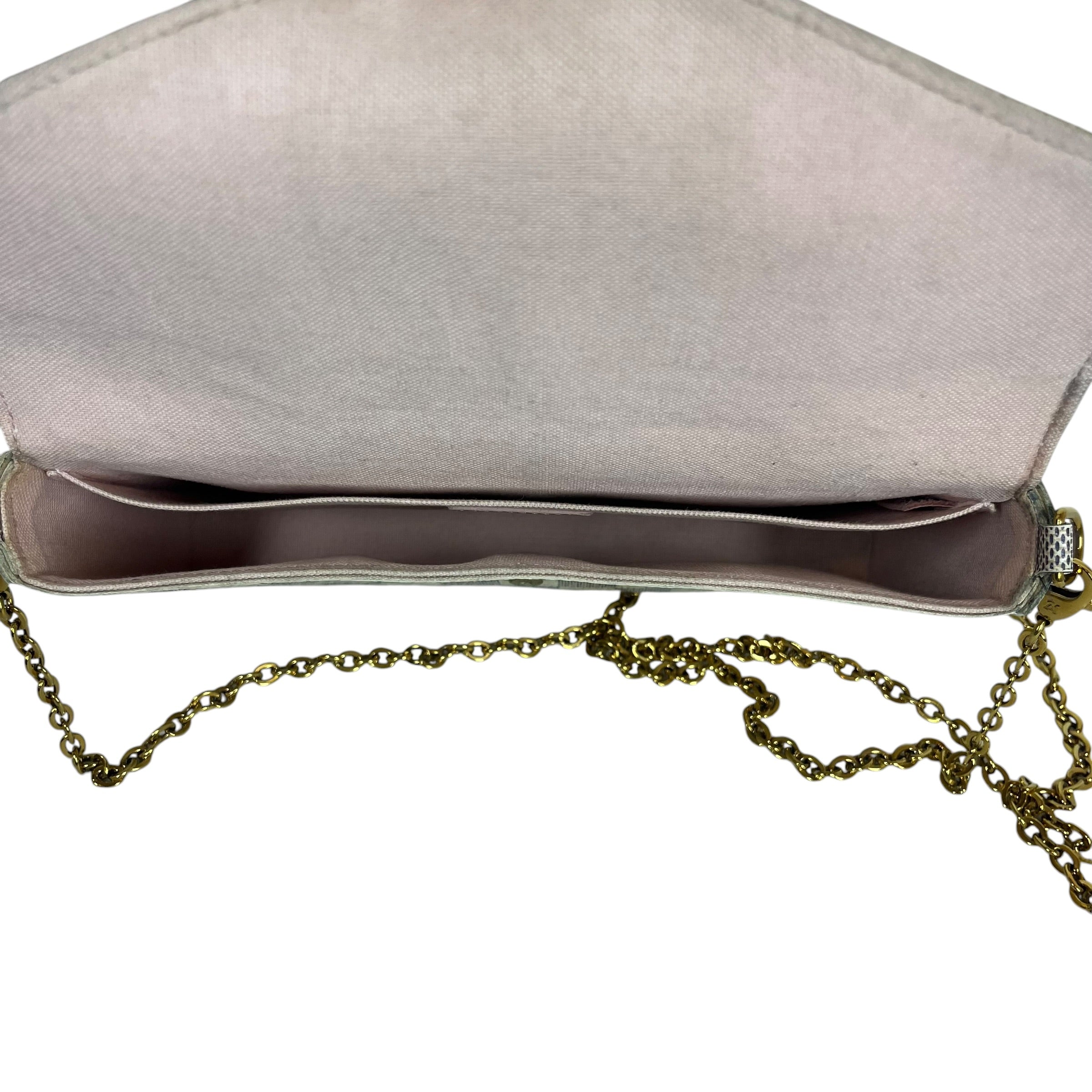 LOUIS VUITTON/Cross Body Bag/Monogram/Leather/WHT/damier azur pochette view 4