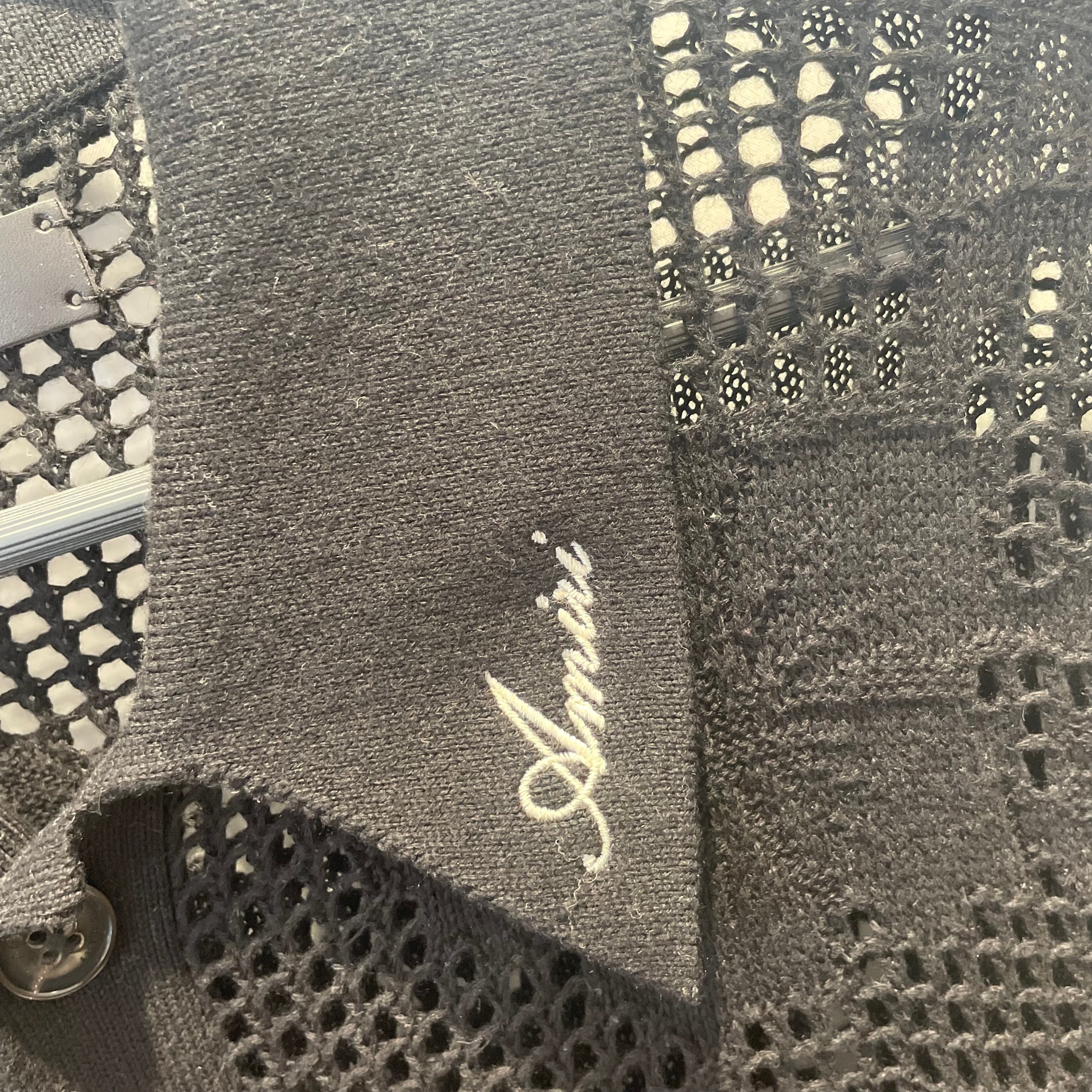 AMIRI/T-Shirt/L/Cotton/BLK/Fishnet Top view 4