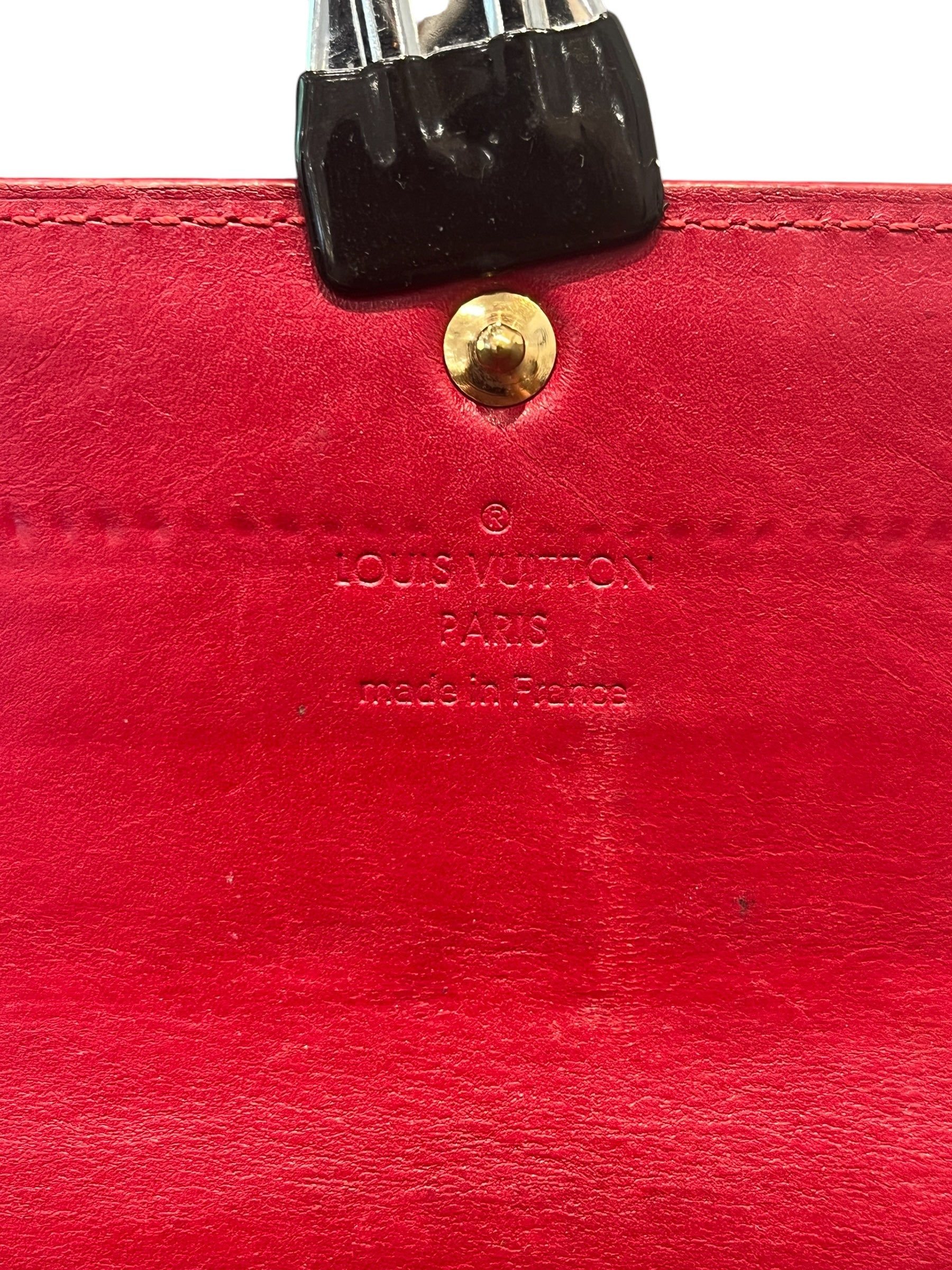 LOUIS VUITTON/Long Wallet/Monogram/RED/VERNISGLDHRDWRE view 5