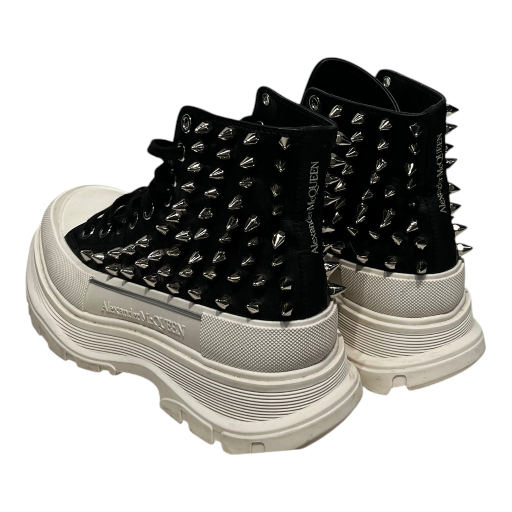 Alexander McQueen/Hi-Sneakers/EU 42/Leather/BLK/SPIKED view 2