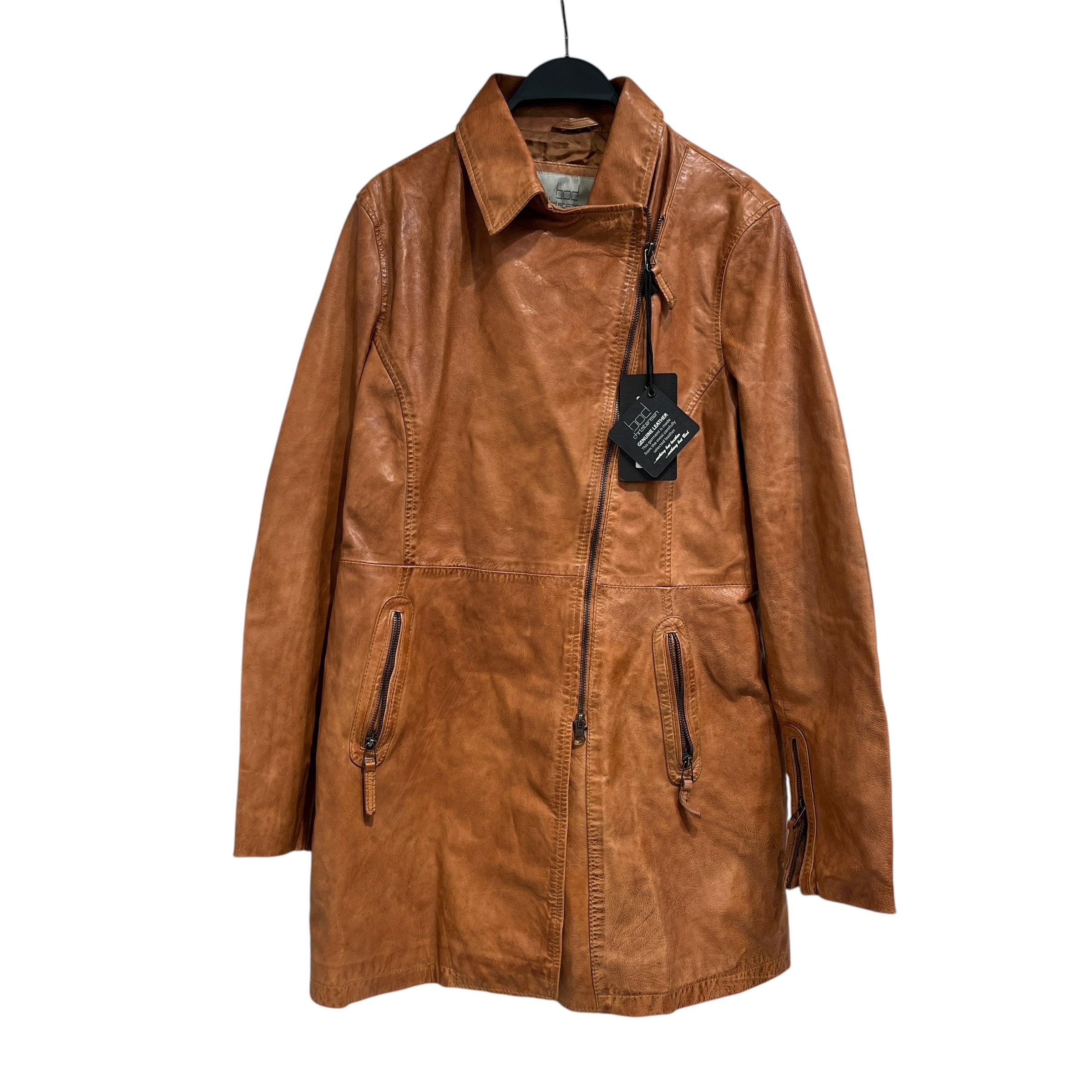 BOD&CHRISTENSEN/Leather Jkt/L/Leather/CML/Assymetrical Zipper view 1