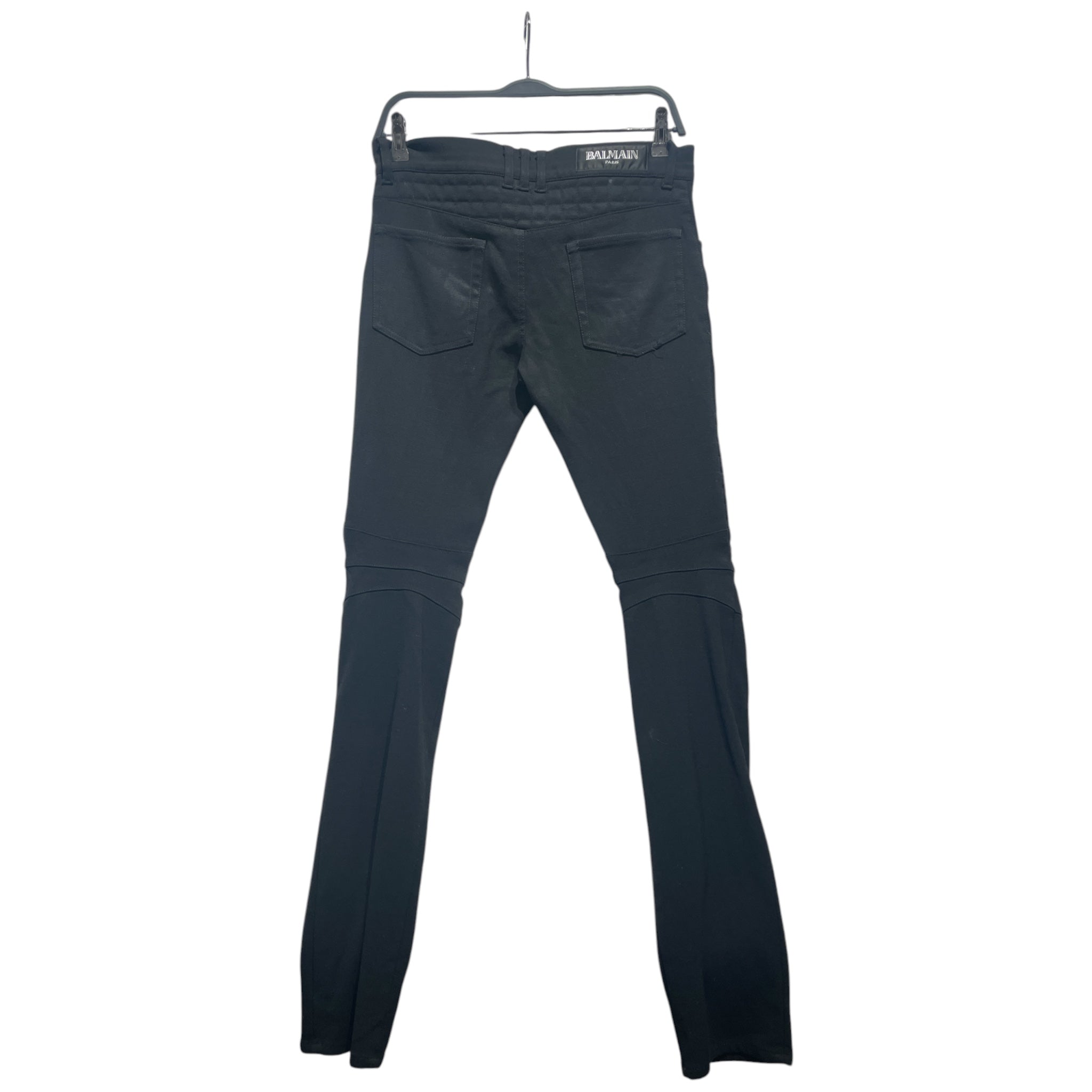 BALMAIN/Pants/46/BLK/BIKER STRETCH PANTS view 2