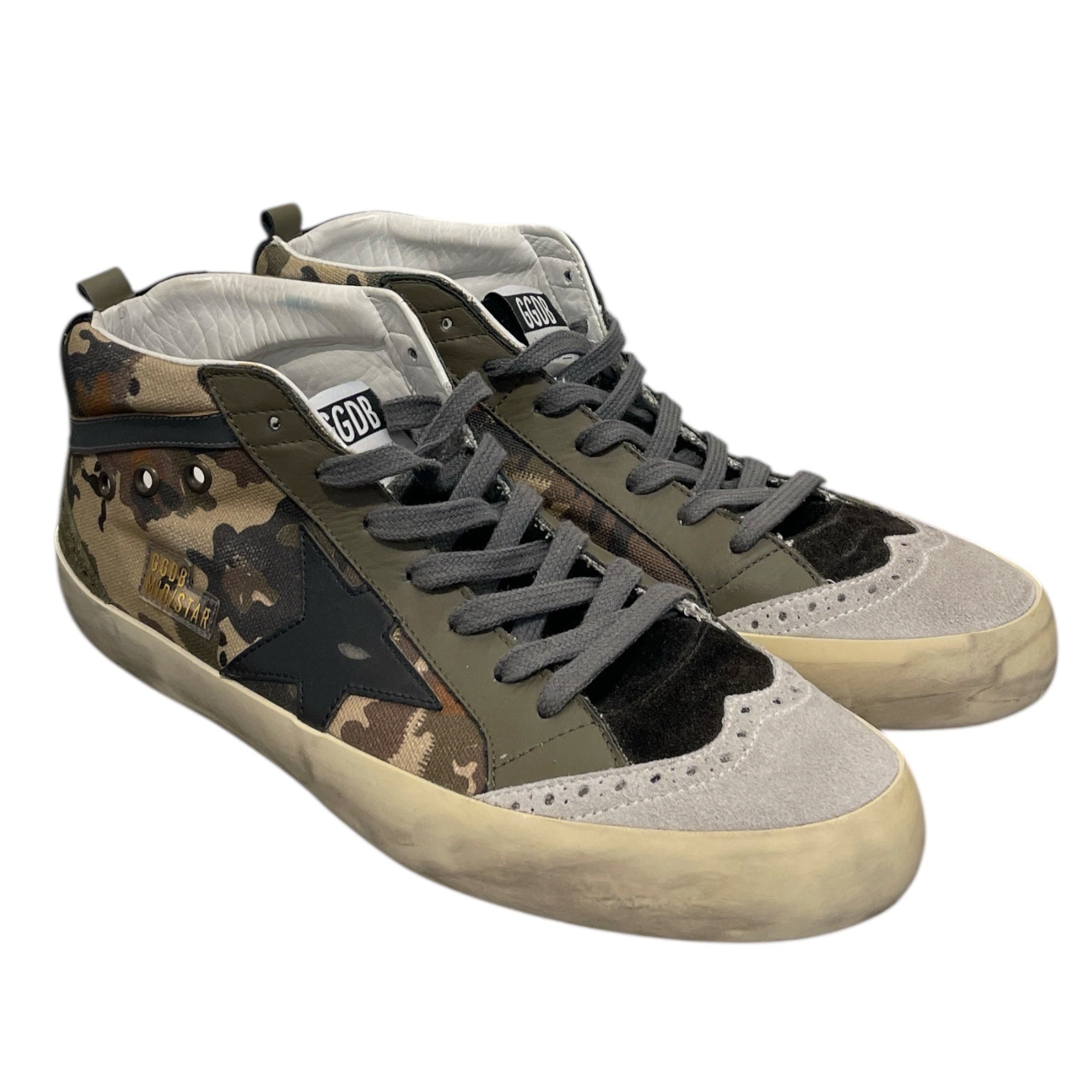 GOLDEN GOOSE/Low-Sneakers/EU 42/Camouflage/Suede/KHK/MIDSTAR view 1