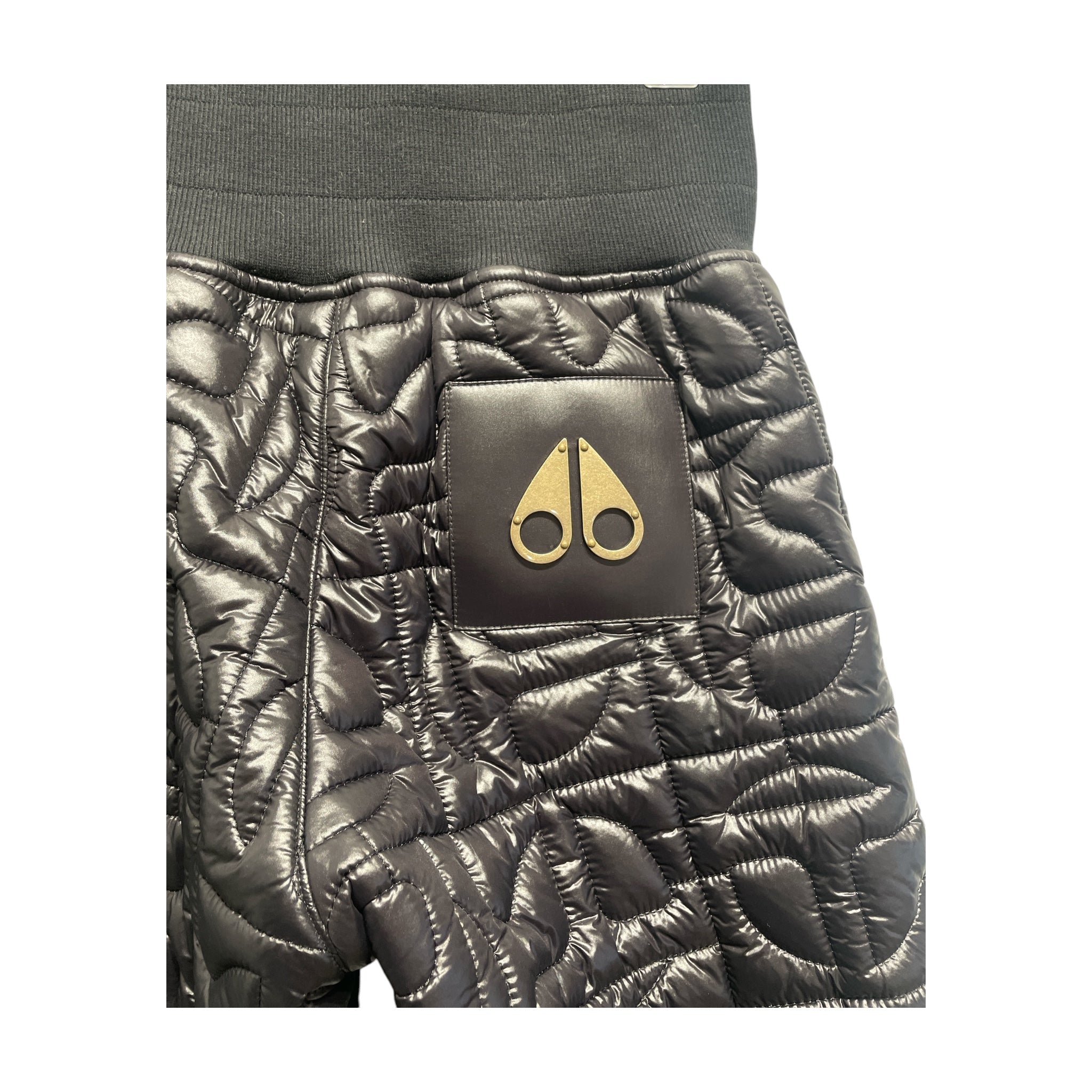 MOOSE KNUCKLES/Telfar/Bottoms/S/Nylon/BLK/fur/quilted brand logo view 5