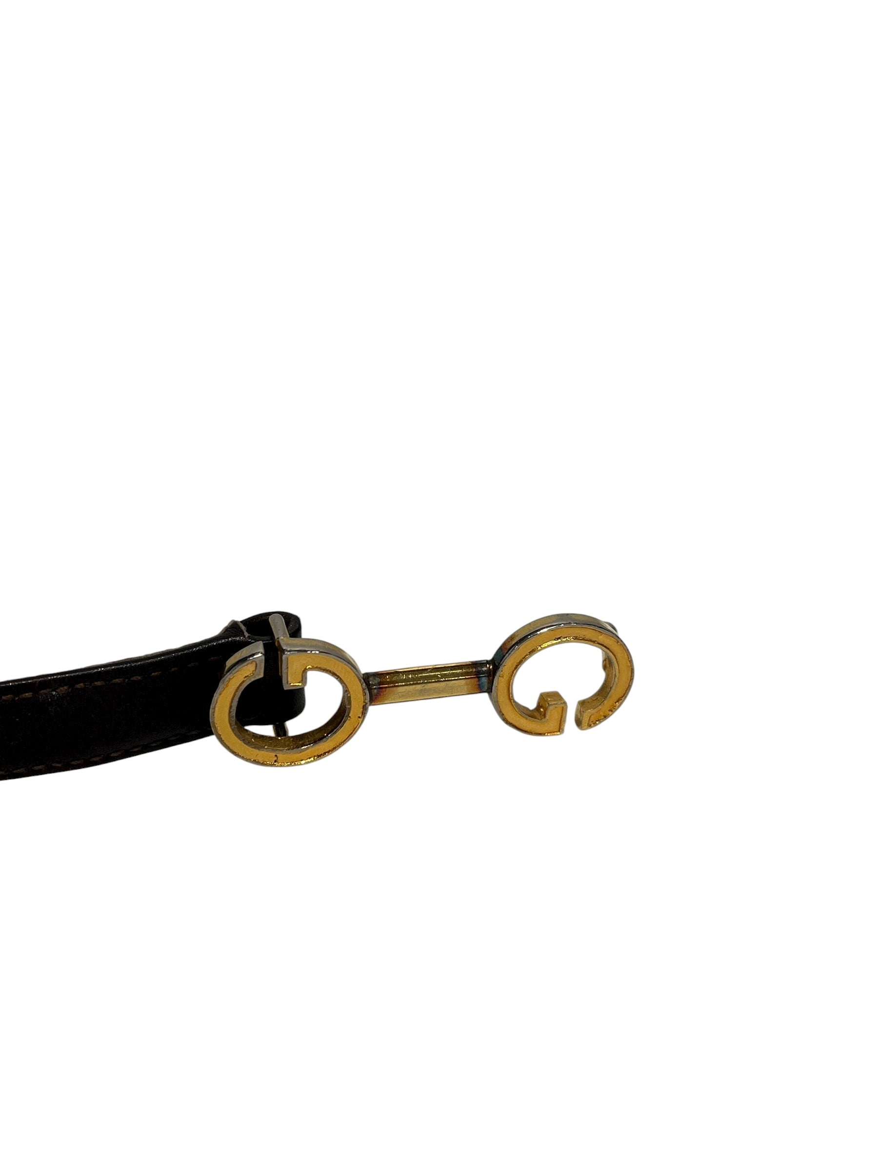 GUCCI/Belt/Leather/BRW/SMALL GOLD HARD WARE TWO GS view 3
