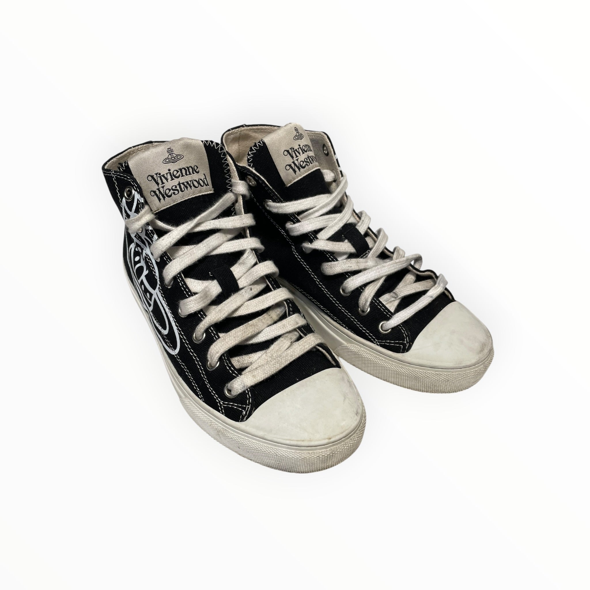 Vivienne Westwood/Hi-Sneakers/EU 42/Cotton/BLK/Black Plimsoll High Top view 1
