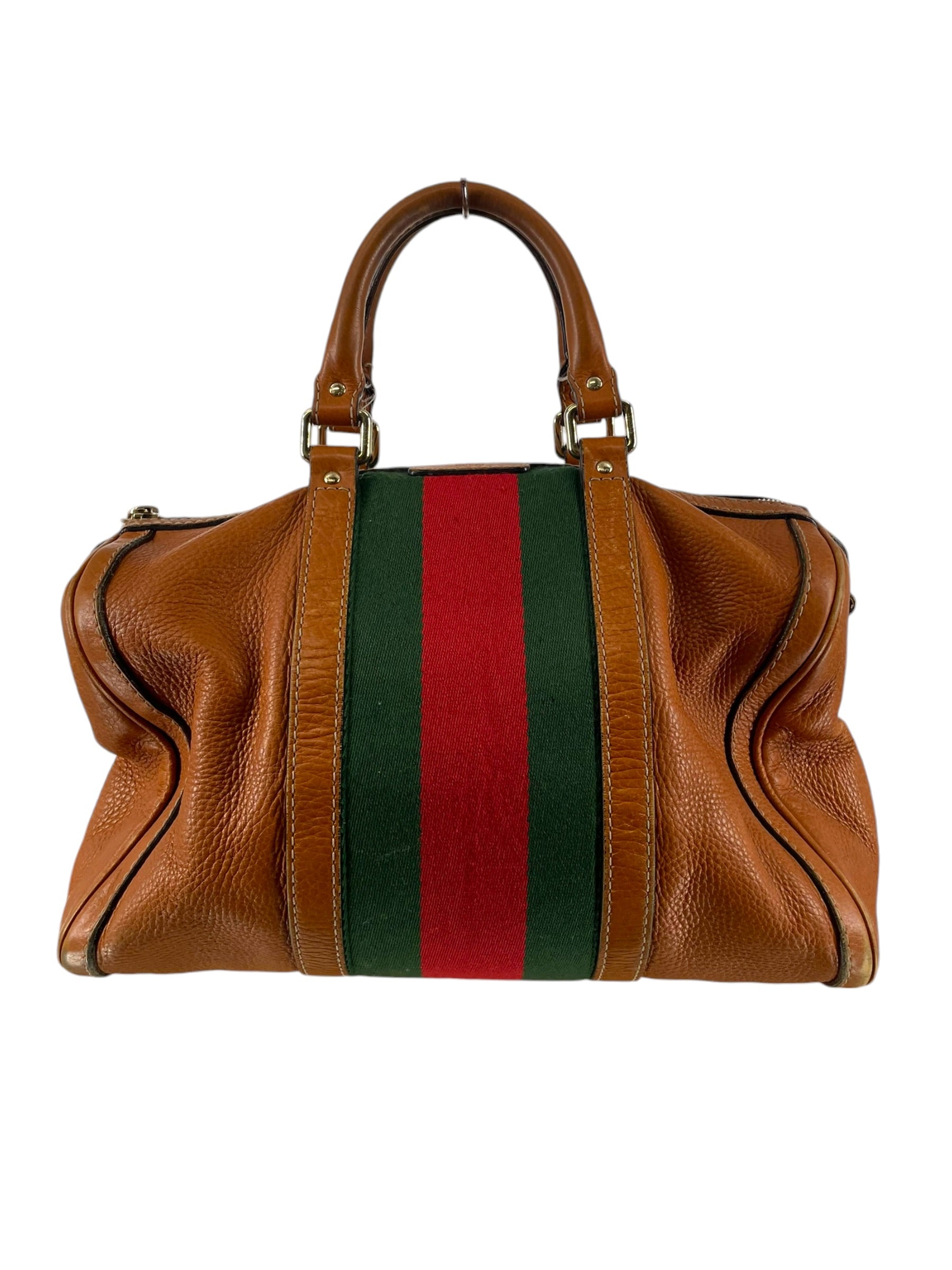 GUCCI/Bag/Leather/CML/GUCCI BOSTON RED GREEN STRIPE view 1