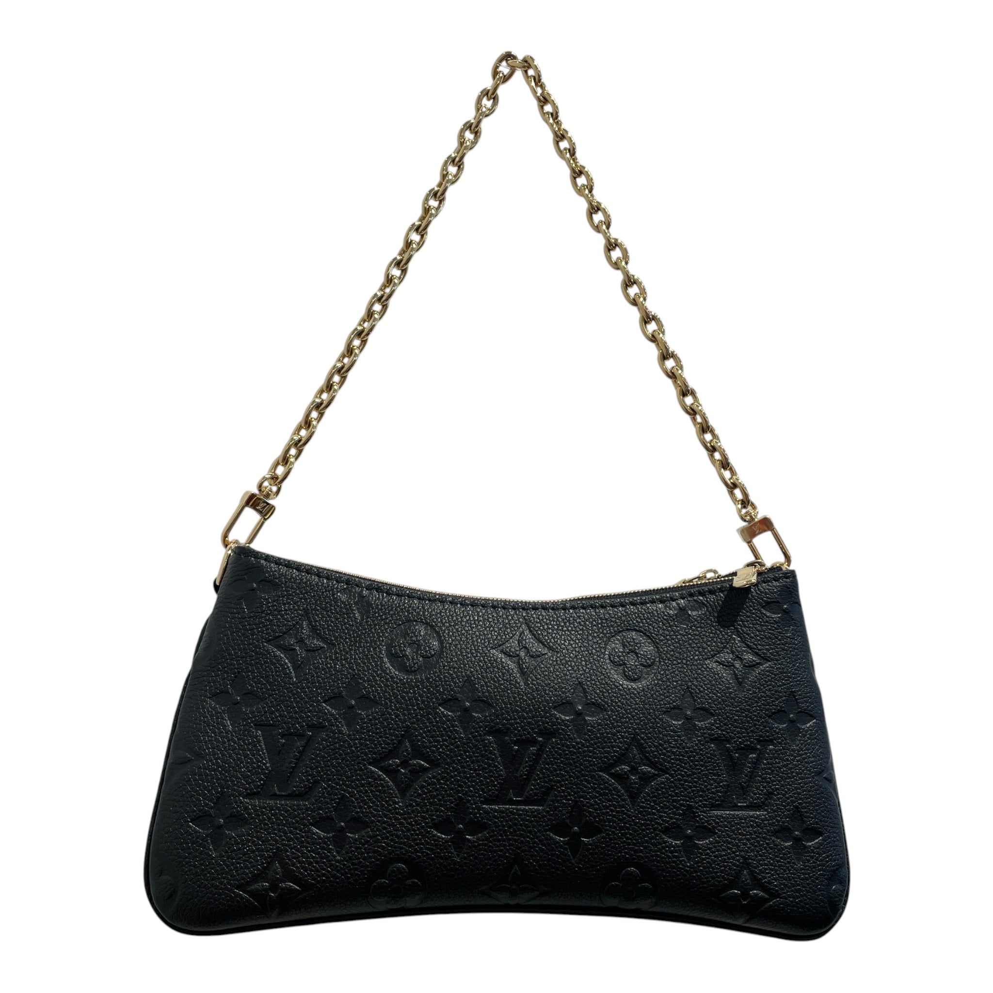 LOUIS VUITTON/Cross Body Bag/Monogram/Leather/BLK/Liv pochette mono empriente view 2