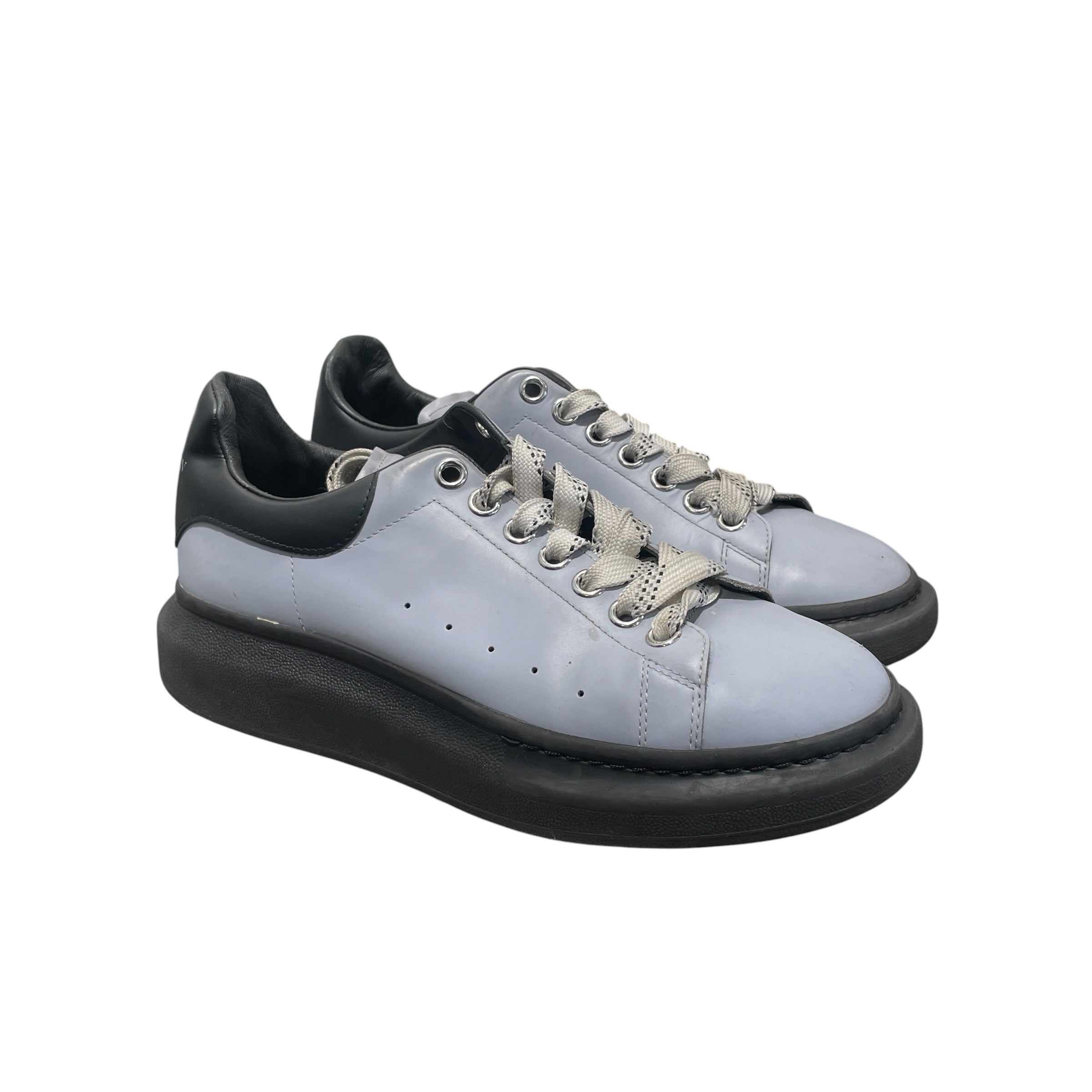 Alexander McQueen/Low-Sneakers/EU 40/Acrylic/GRY/oversized view 1