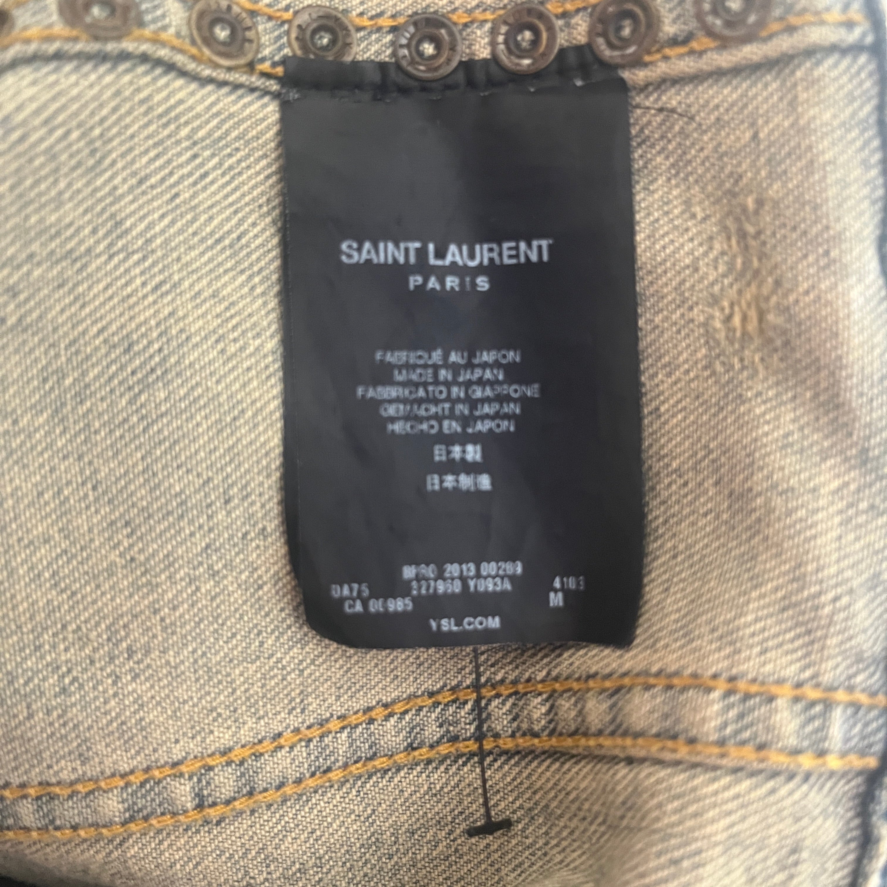 SAINT LAURENT/Denim Jkt/M/Denim/BLU/STUDS ALL OVER SEAMS view 4