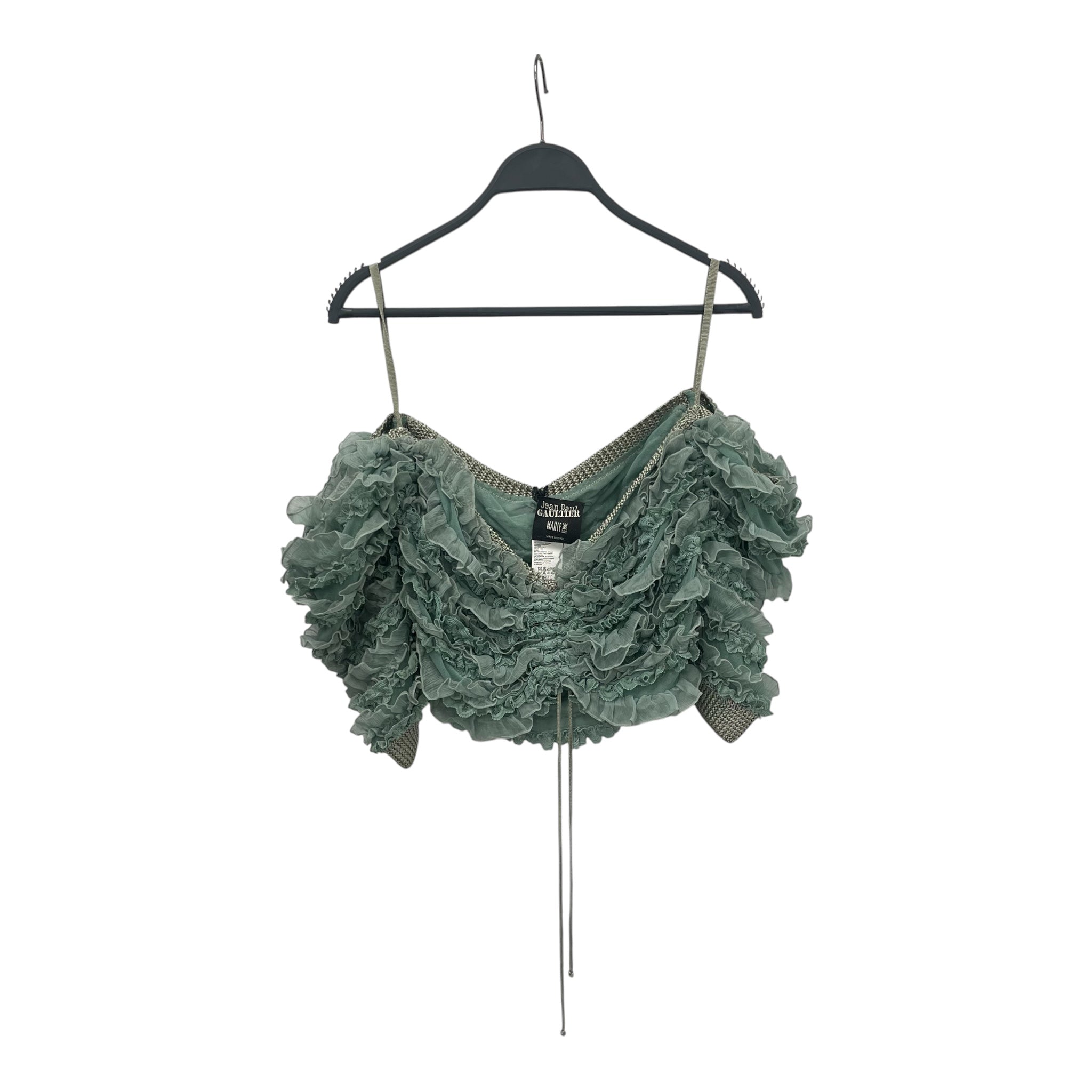 Jean Paul Gaultier/Blouse/M/Nylon/GRN/Flare Sleeve/ view 1