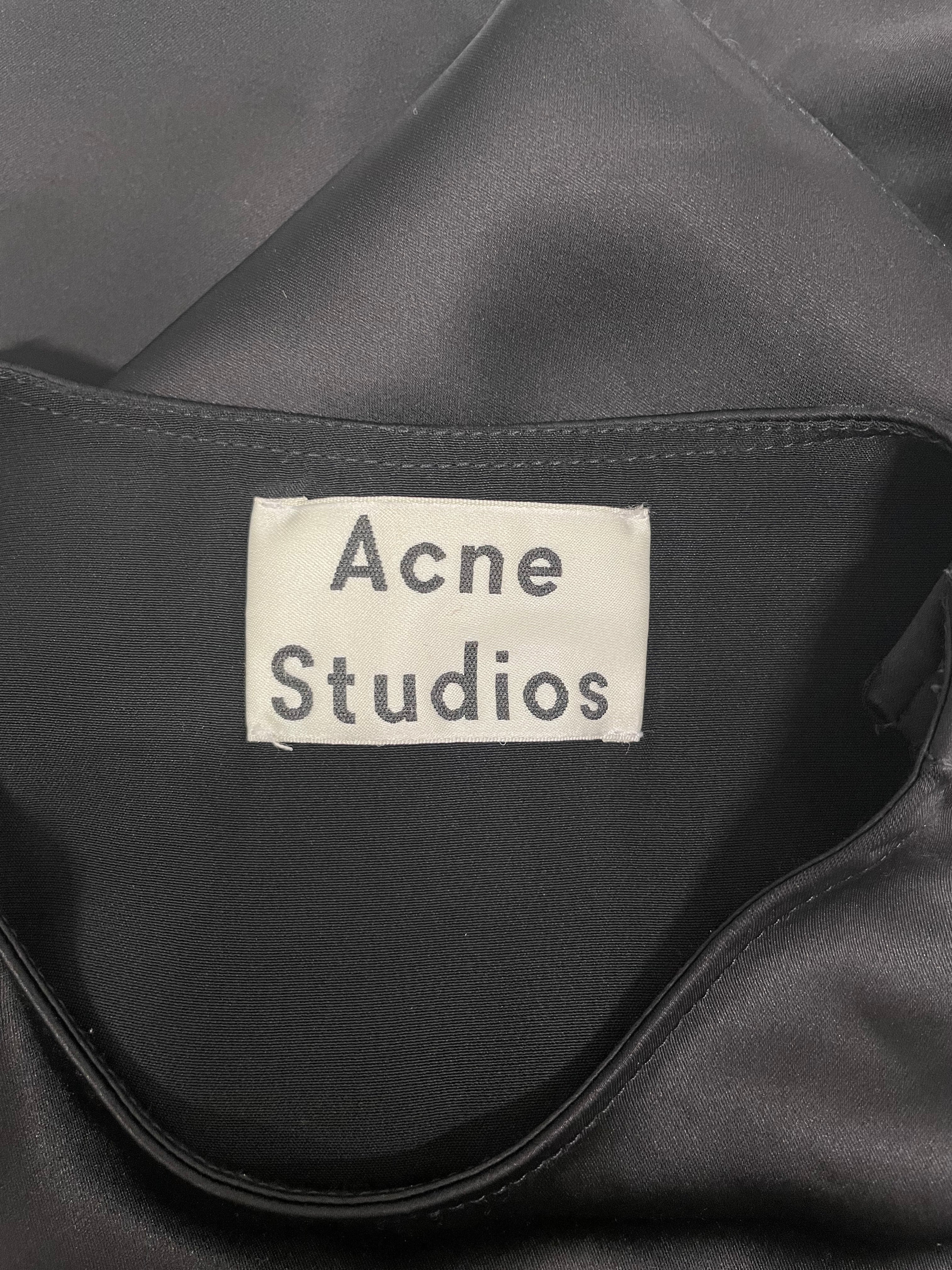 Acne Studios/SS Dress/34/Silk/BLK/39815/RN 131738/3 GLD BUTTON view 3