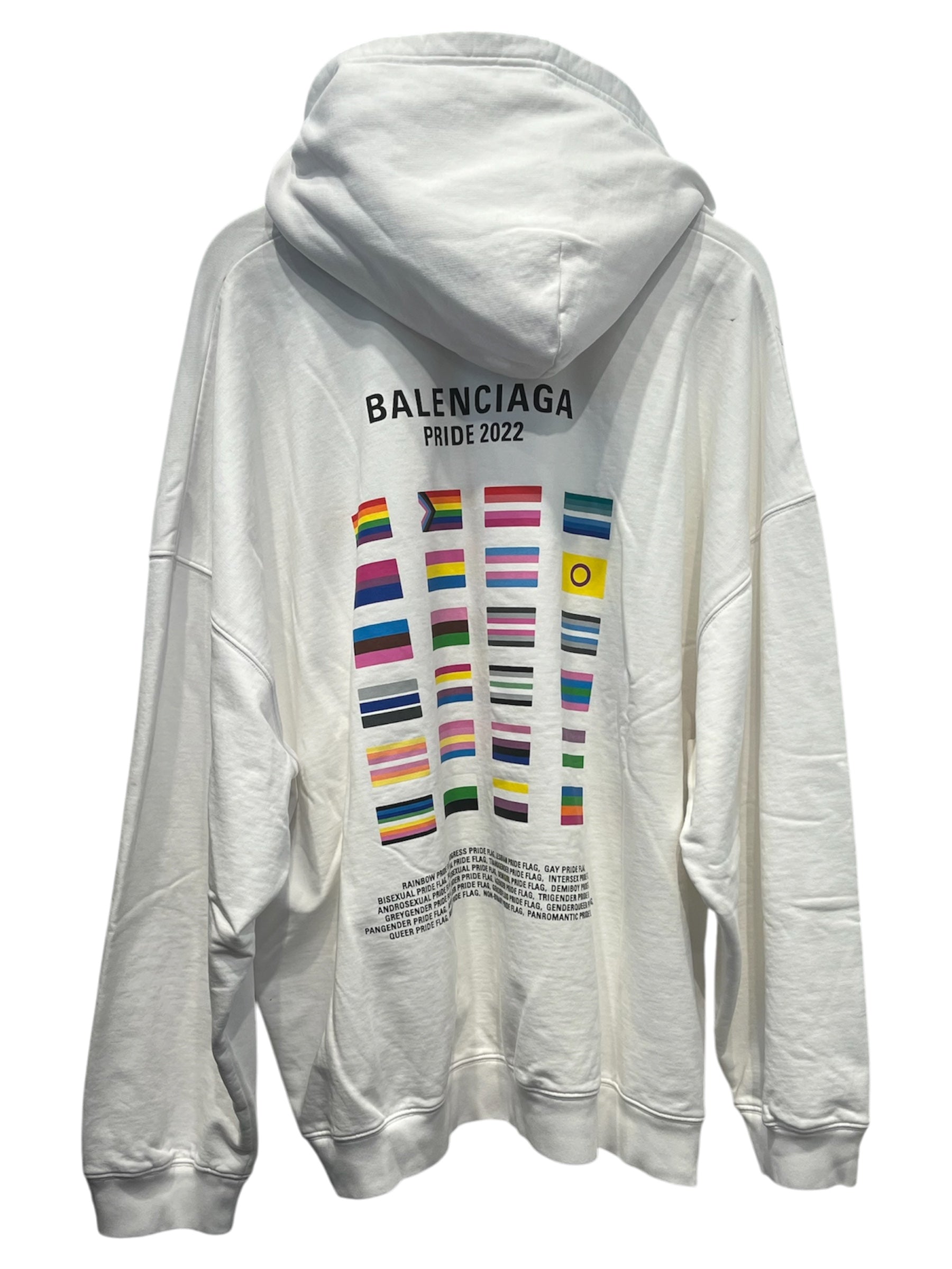 BALENCIAGA/Hoodie/M/Cotton/WHT/PRIDE 2022 HOODIE view 2