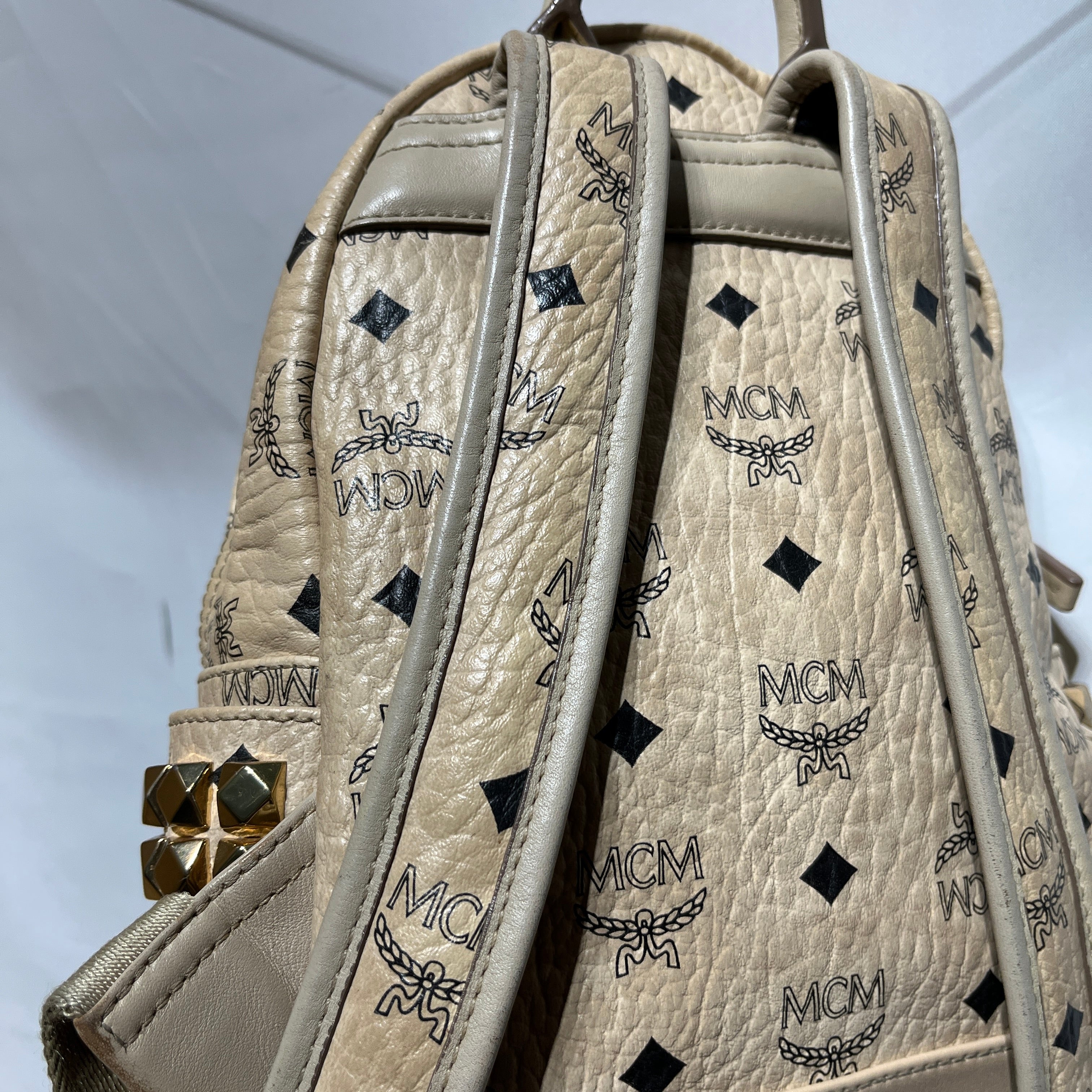 MCM/Backpack/Monogram/Leather/BEG/MINI STUDDED view 11