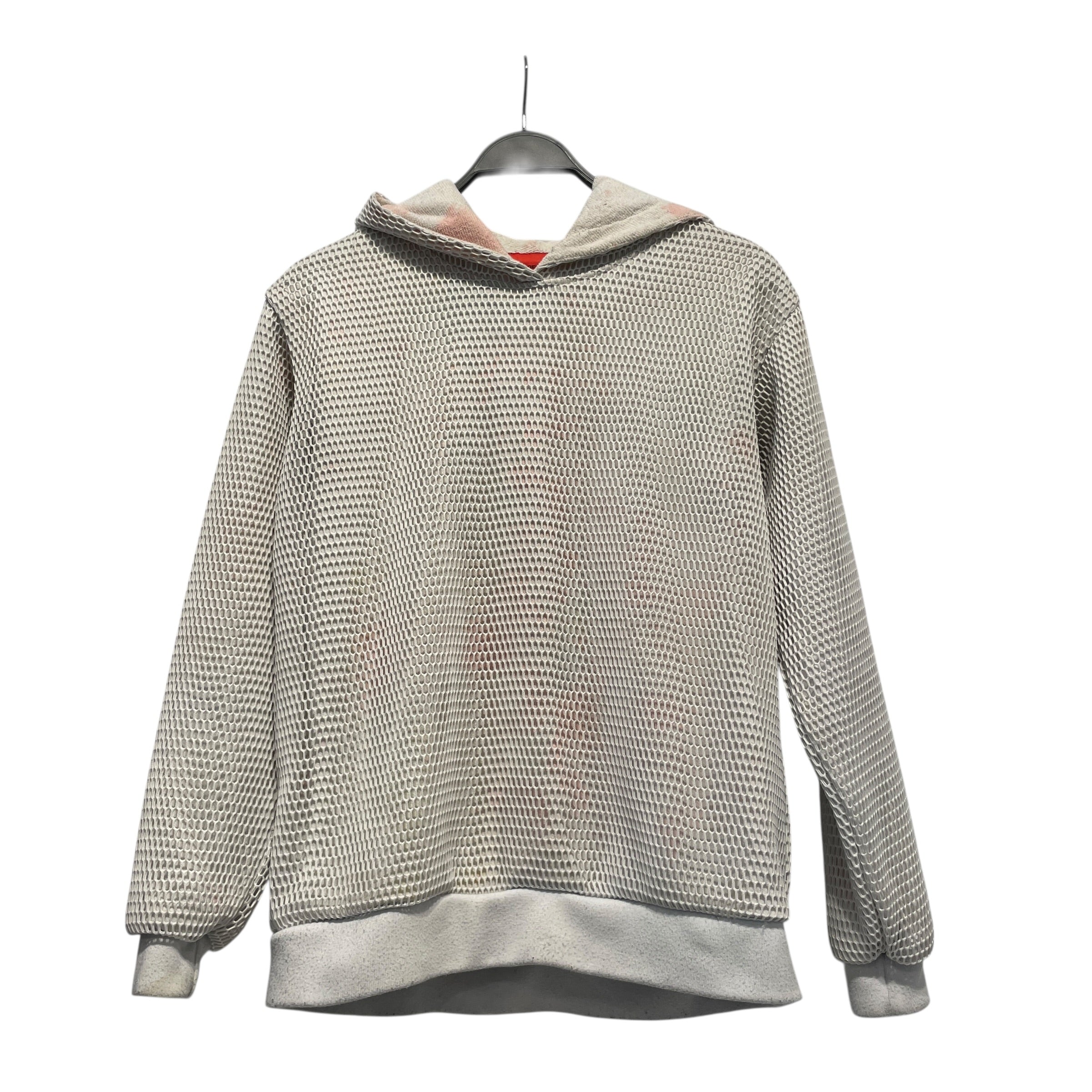 WHO DECIDES WAR/Hoodie/M/Nylon/WHT/MESH HOODIE view 1