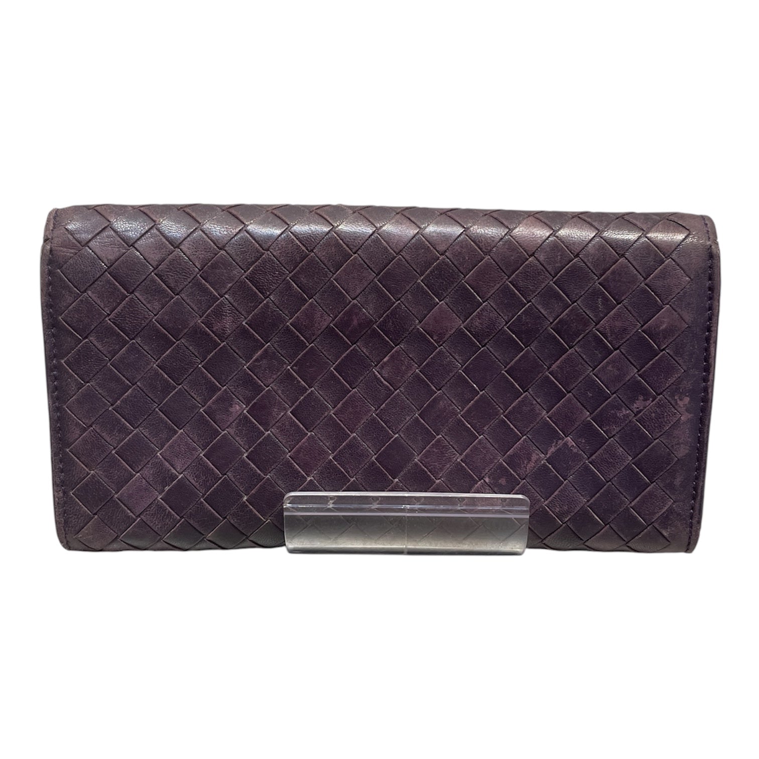 BOTTEGA VENETA/Long Wallet/Leather/PPL/L's/WOVEN LEATHER LONG WALLET view 2
