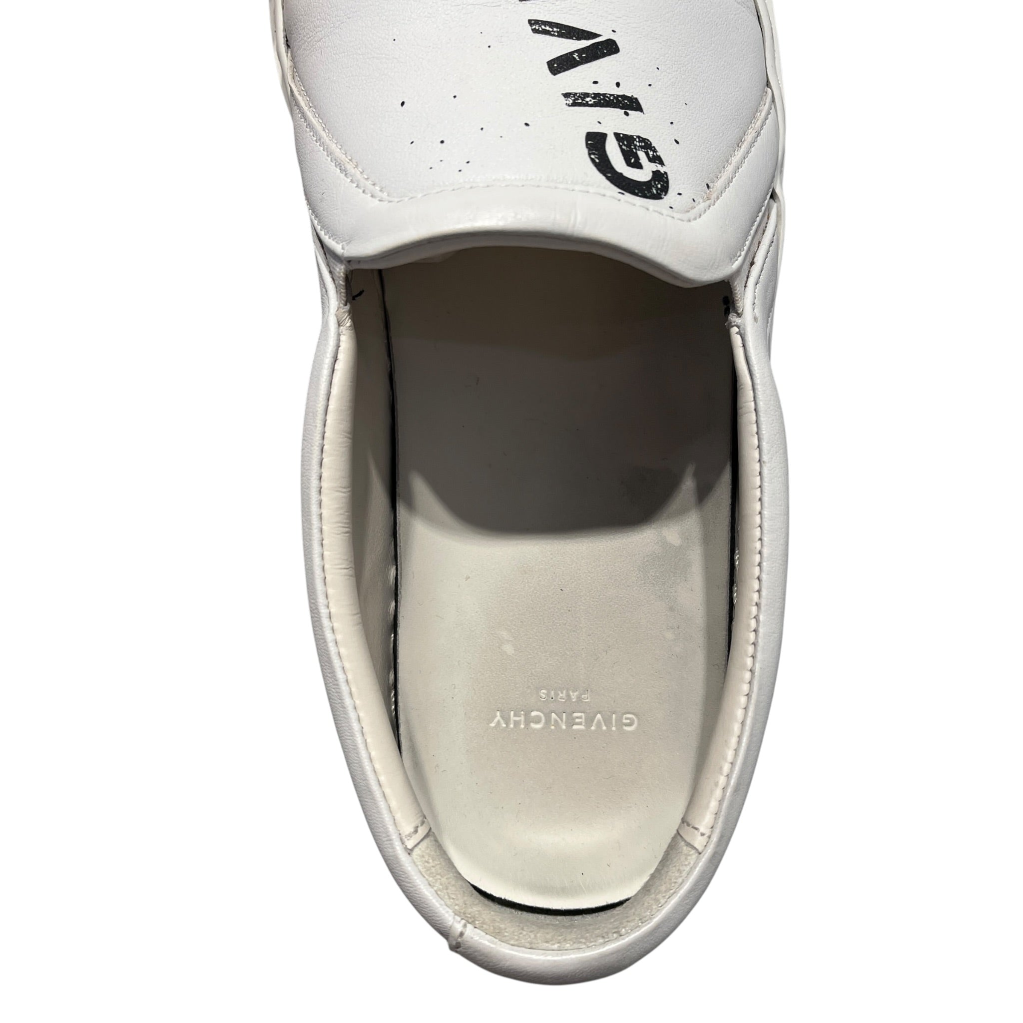 GIVENCHY/Low-Sneakers/EU 40/Graphic/Leather/WHT/urban slip - grafitti logo view 3
