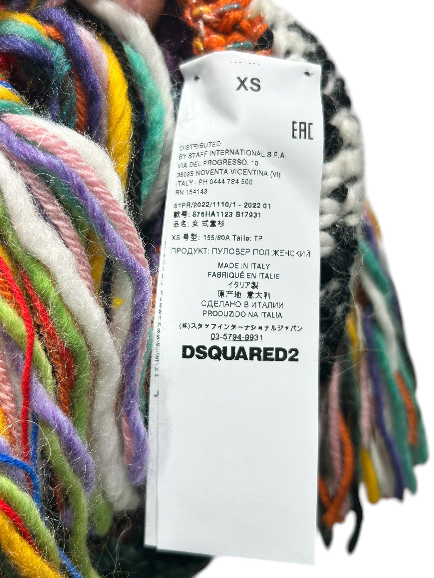 DSQUARED2/Knitted Vest/XS/Wool/MLT/ view 4