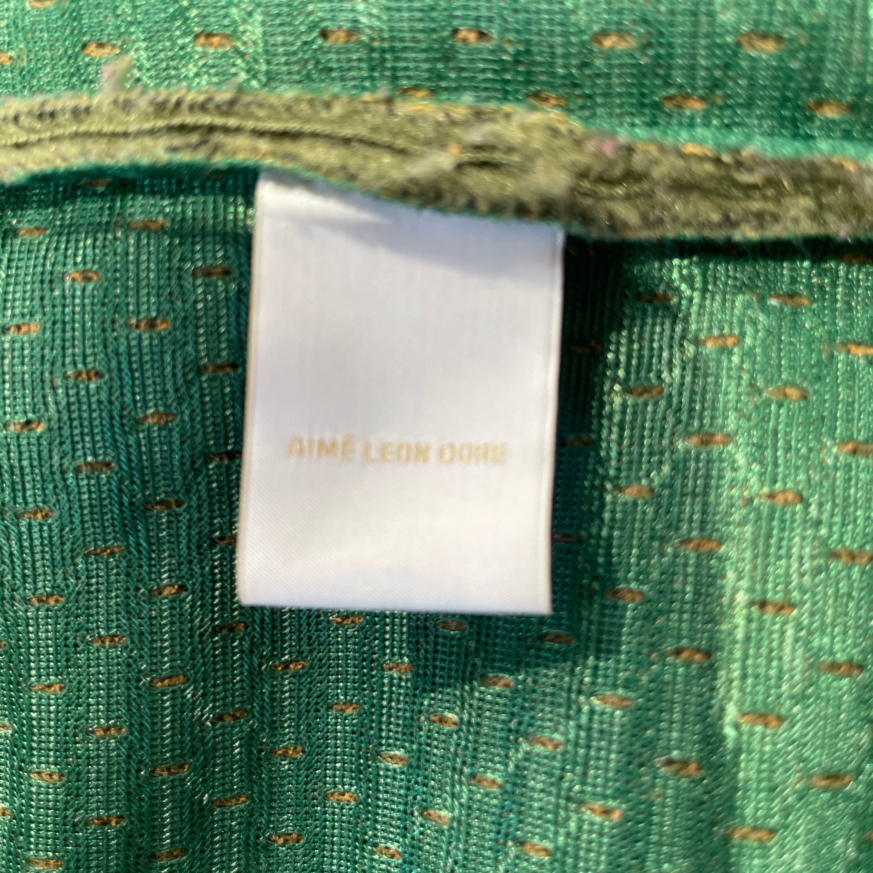AIME LEON DORE/Fleece Jkt/L/Polyester/GRN/Graphic/VILLAGE FLEECE OLIVE GREEN view 3