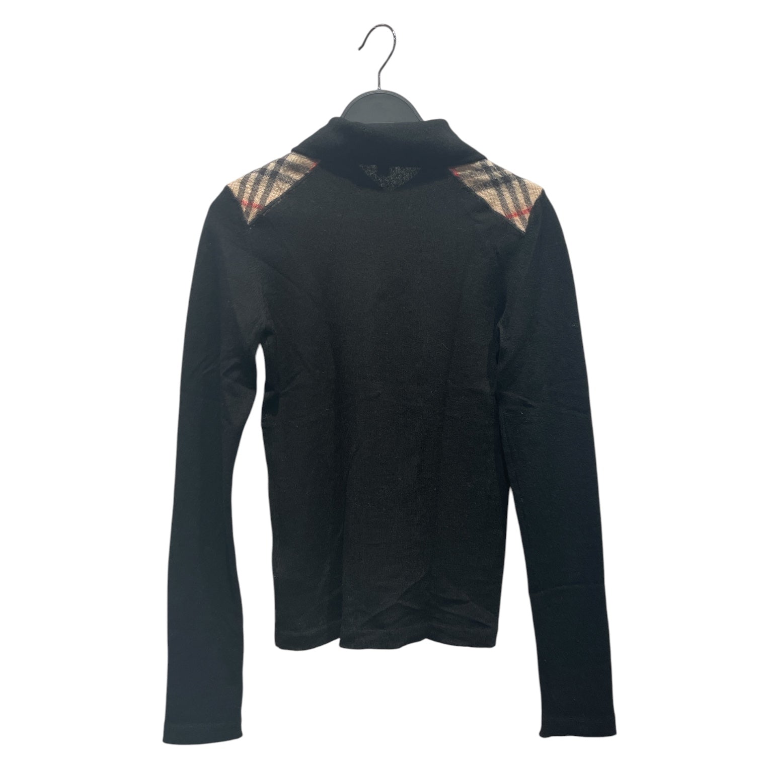 BURBERRY LONDON/Cardigan/S/Cashmere/BLK/Vintage Check Shoulders view 2