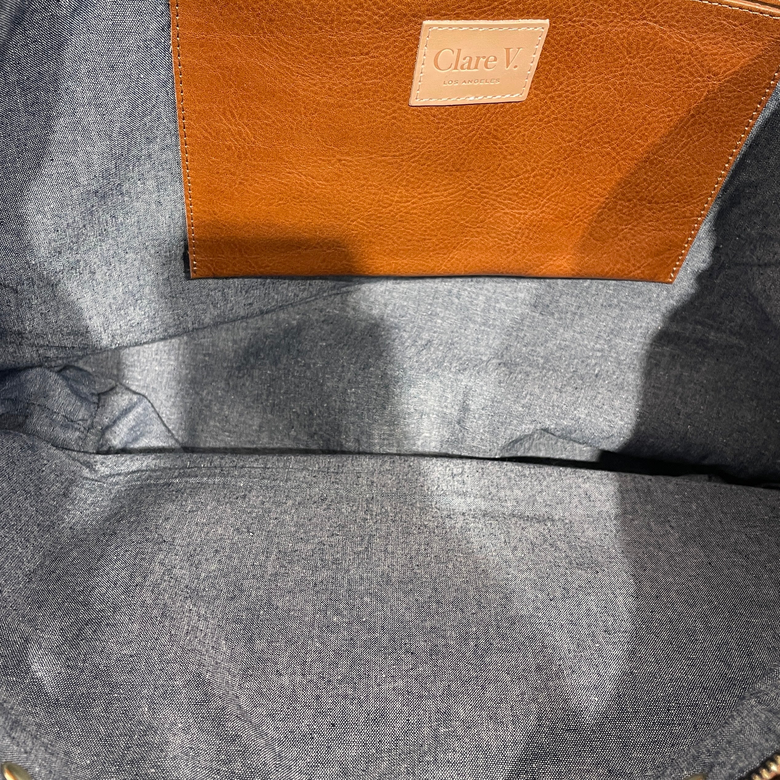 Clare V./Bag/Leather/CML/LE ZIP SACK view 5