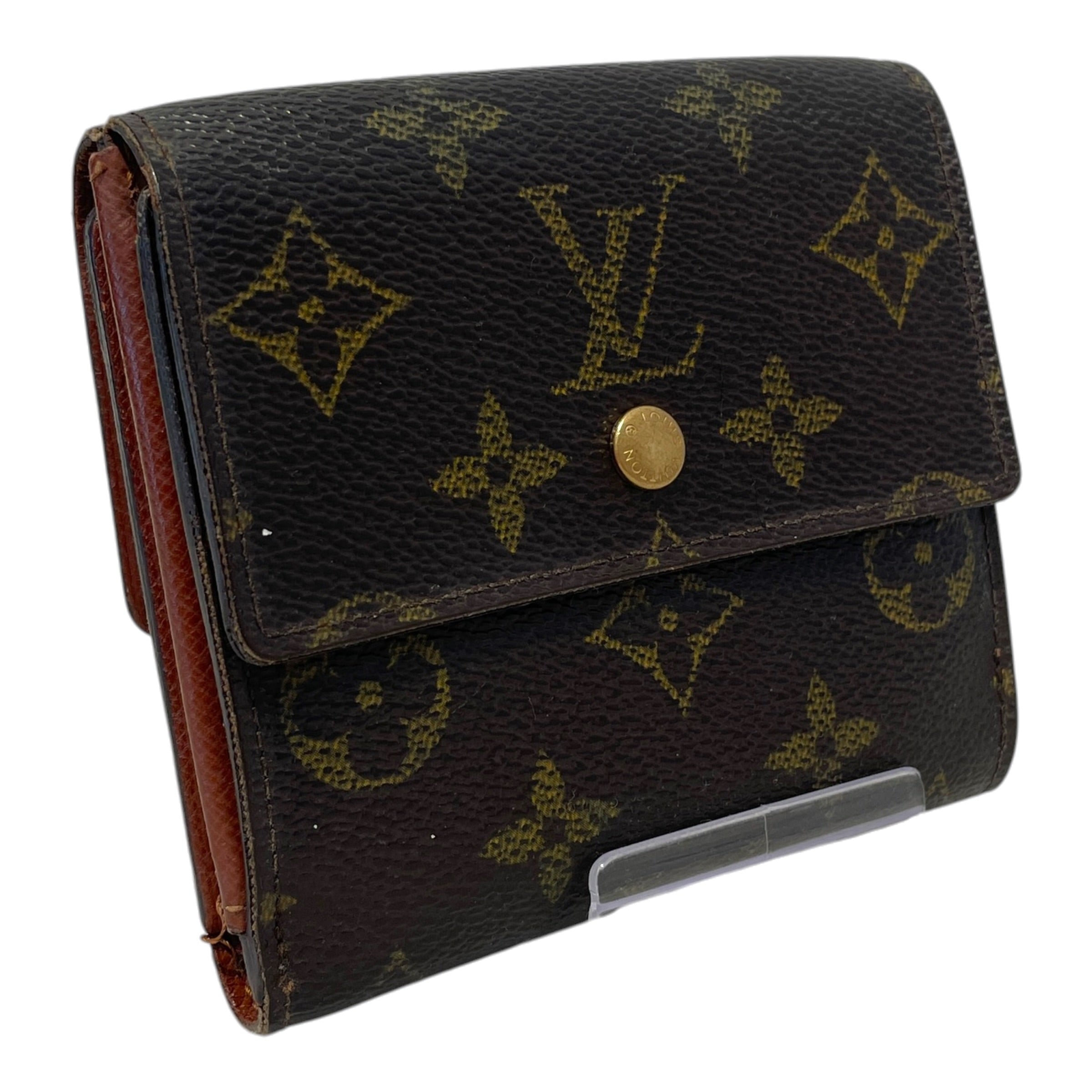LOUIS VUITTON/Trifold Wallet/Monogram/Leather/BRW/M's/Porte Monet Bier view 1
