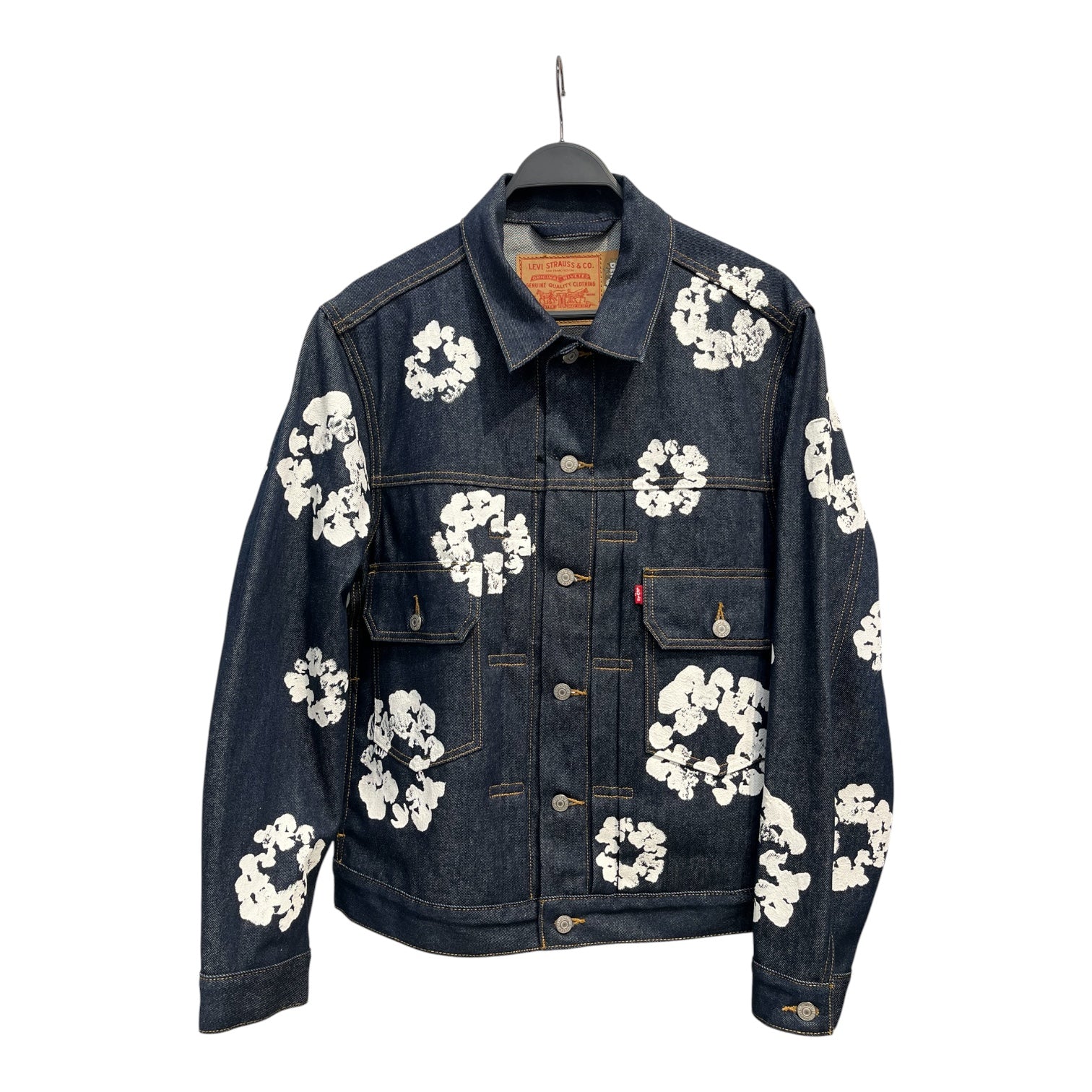 DENIM TEARS/Denim Jkt/M/Cotton/NVY/Floral Pattern/ view 5