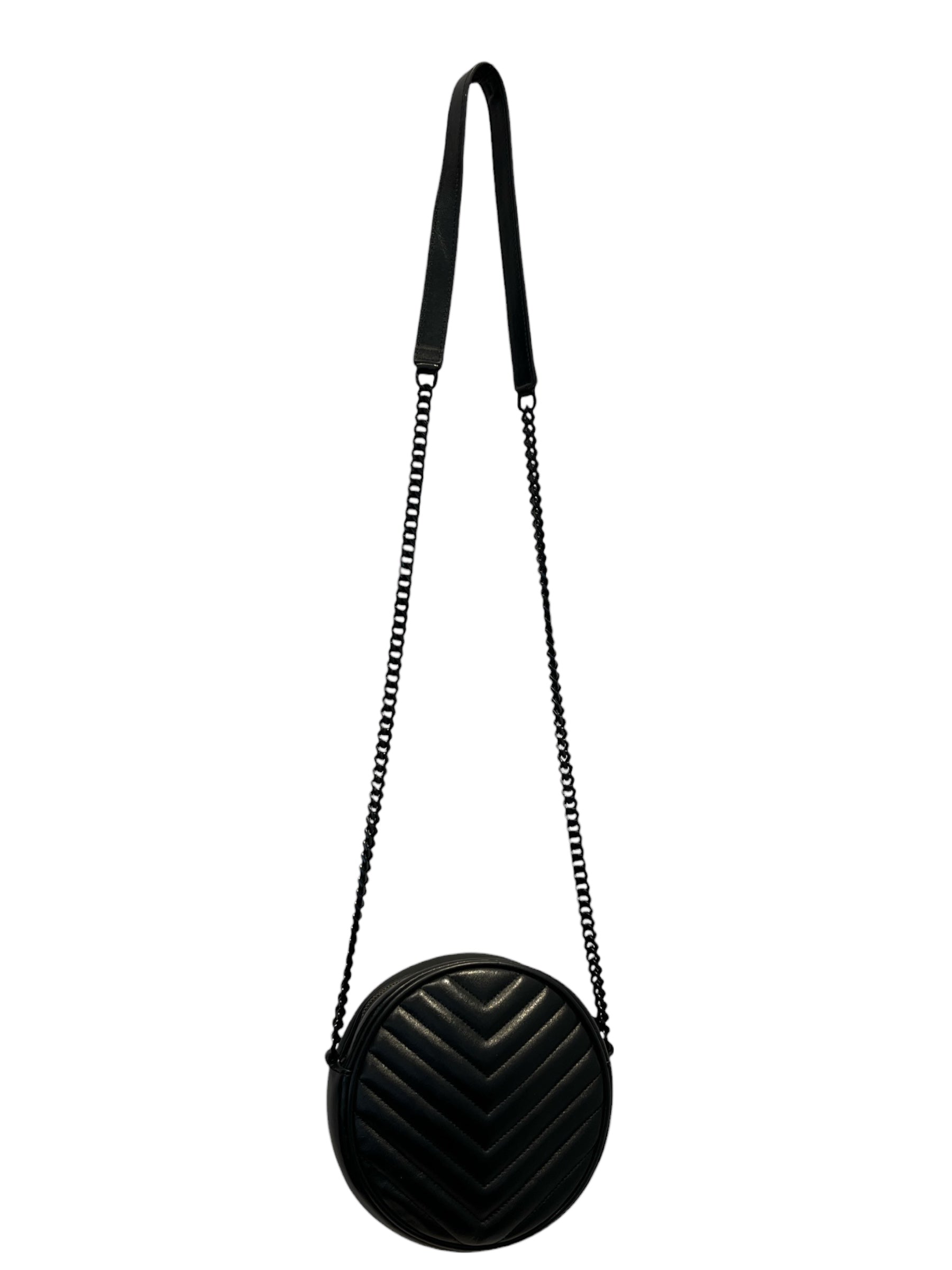 SAINT LAURENT/Cross Body Bag/Leather/BLK/CHEVRONQUILTEDLEATHER view 2
