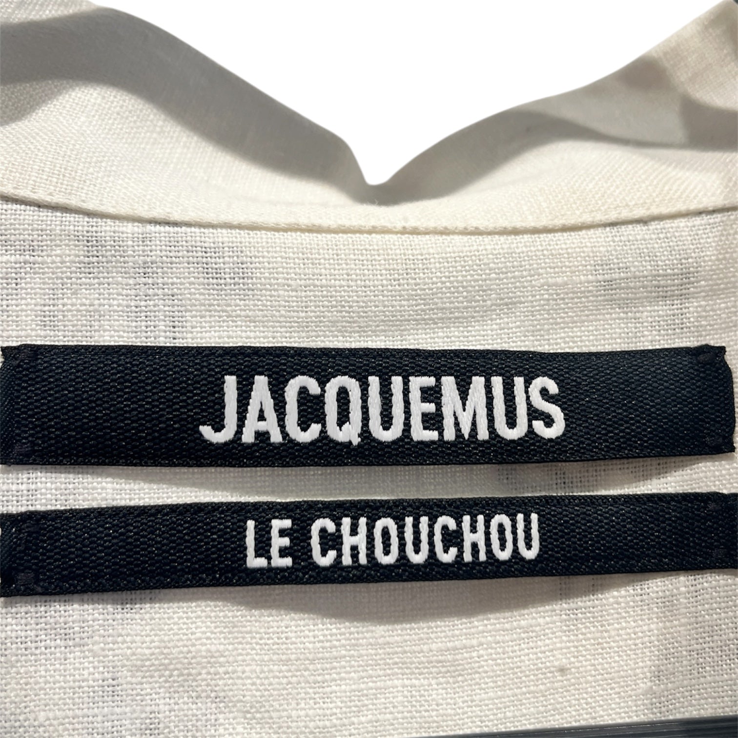 JACQUEMUS/SS Shirt/52/Cotton/WHT/Floral Pattern/black floral stripes view 3