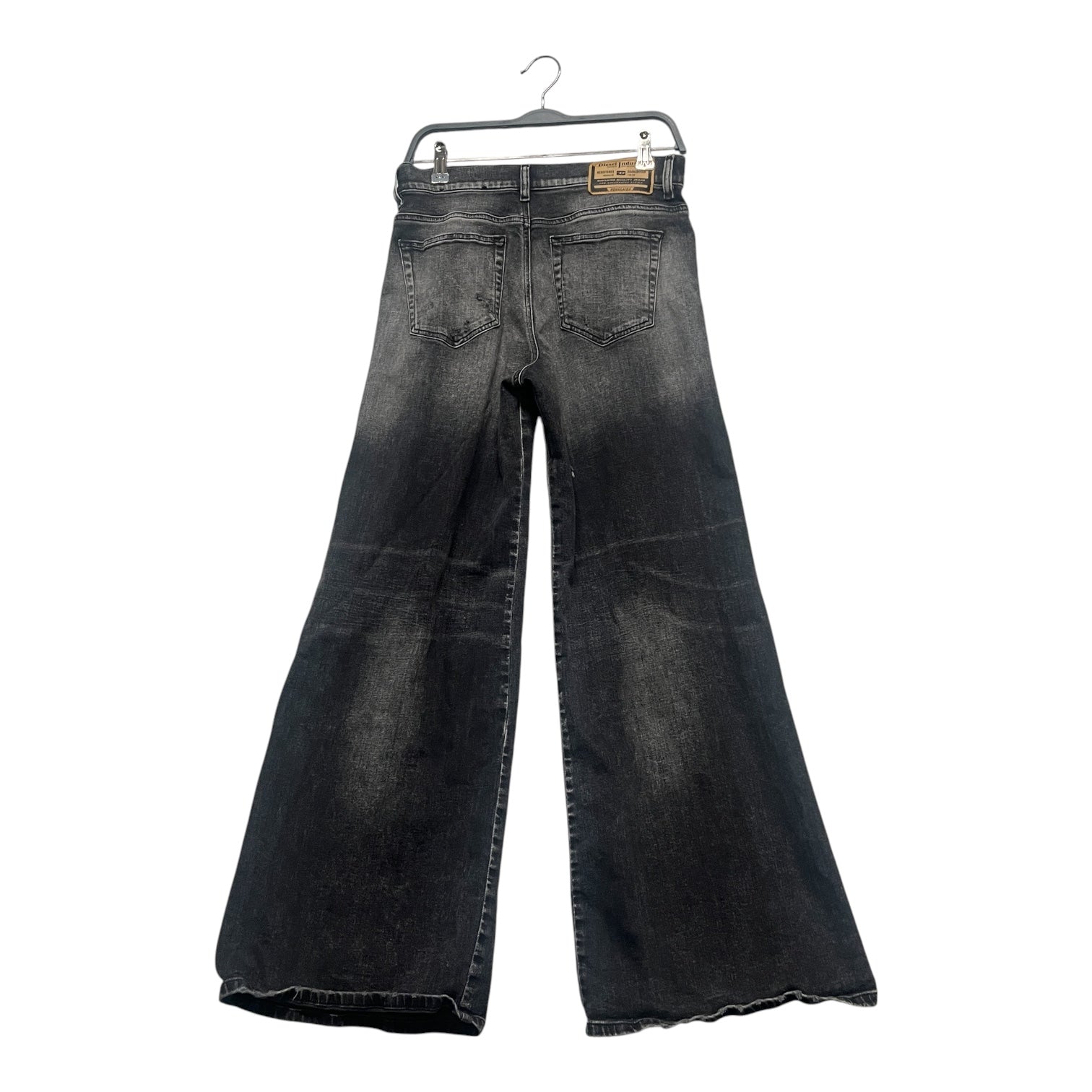 DIESEL/Bottoms/29/Cotton/BLK/acid wash/ wide leg view 2