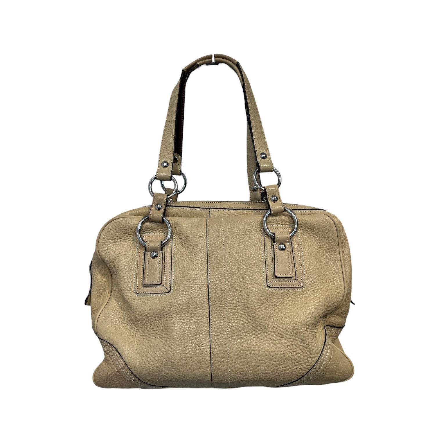 COACH/Hand Bag/Leather/CRM/ring strap bag view 1