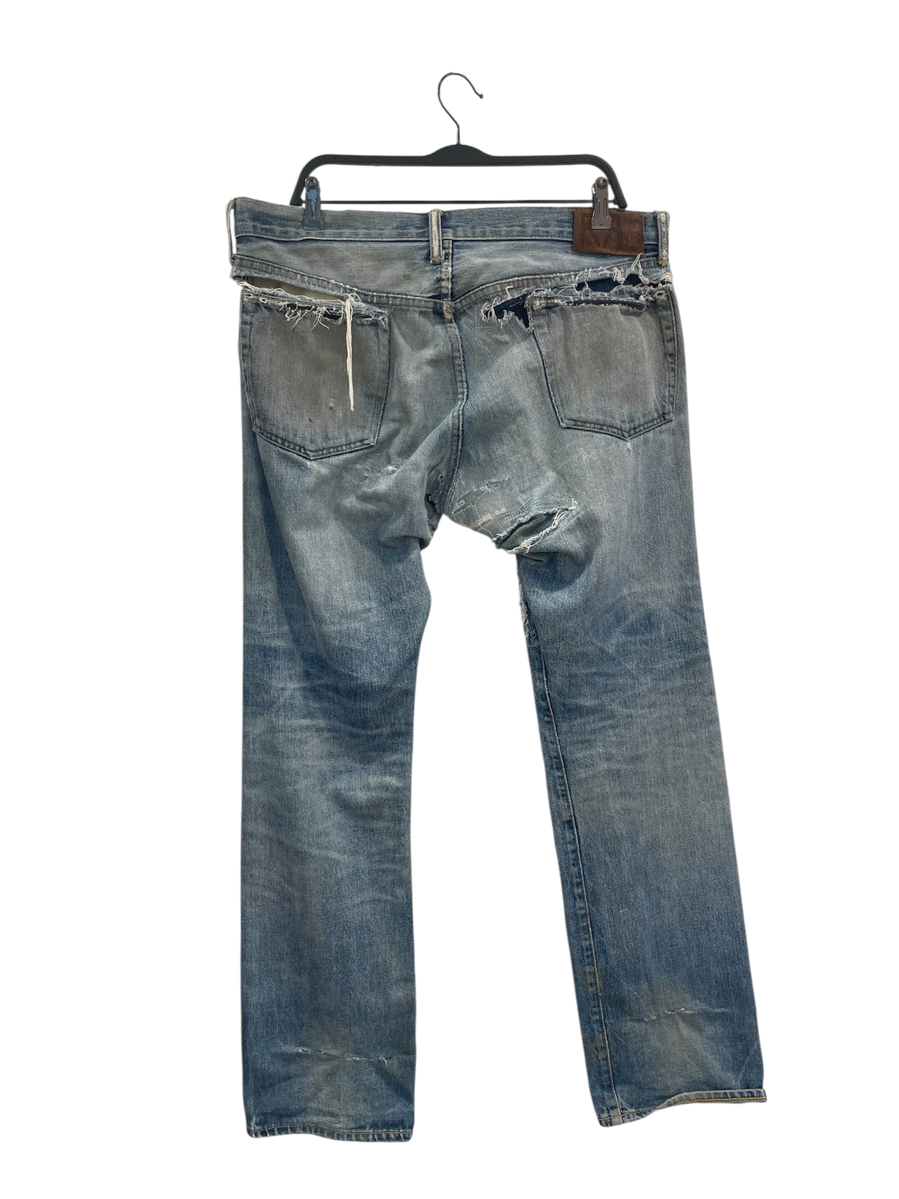 RRL/Pants/36/Denim/IDG/All Over Print/DISTRESSED view 2