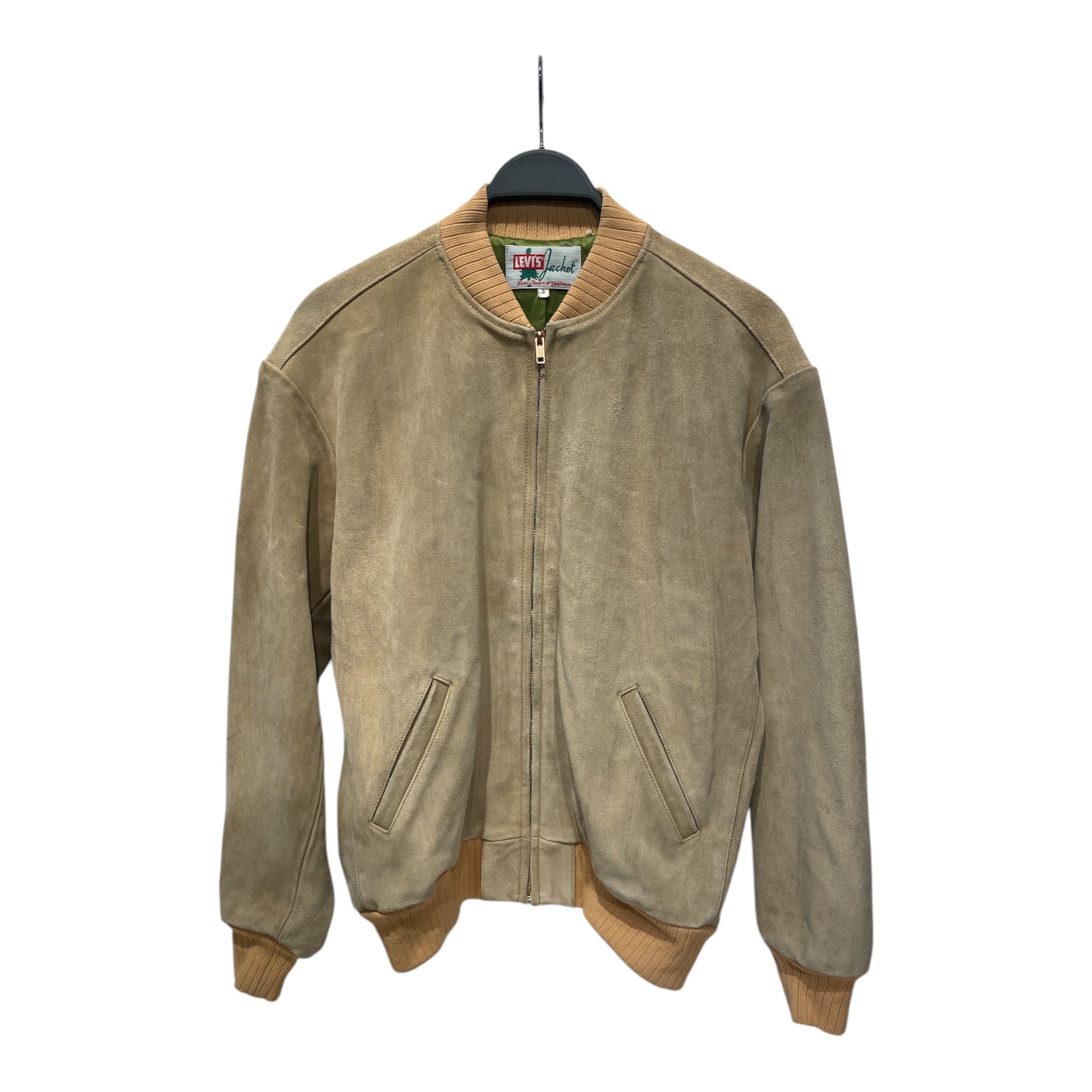 Levi's Vintage Clothing/Flight Jkt/S/Suede/KHK/MADE IN ITALY SUEDE BOMBER view 1