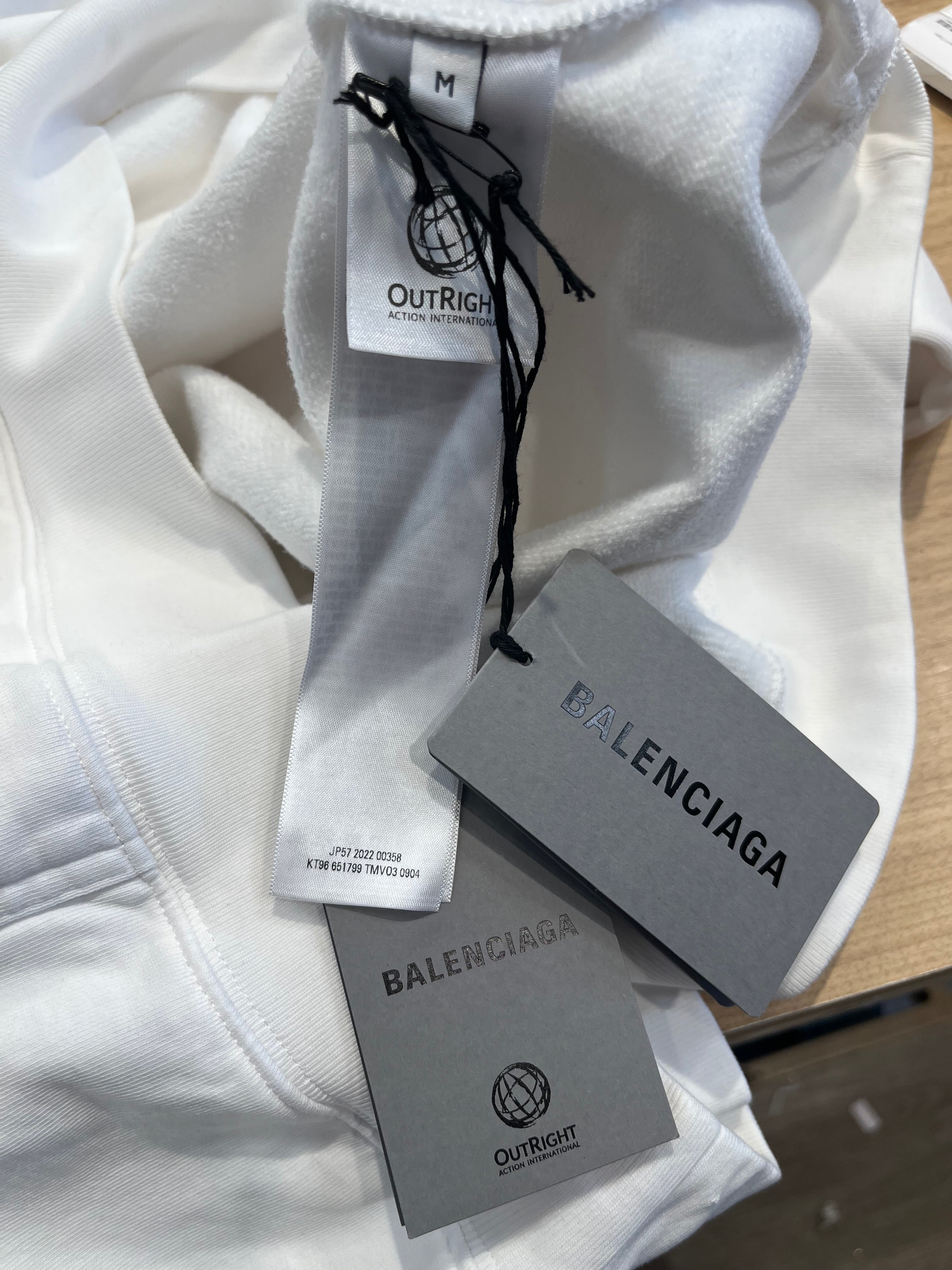 BALENCIAGA/Hoodie/M/Cotton/WHT/PRIDE 2022 HOODIE view 4