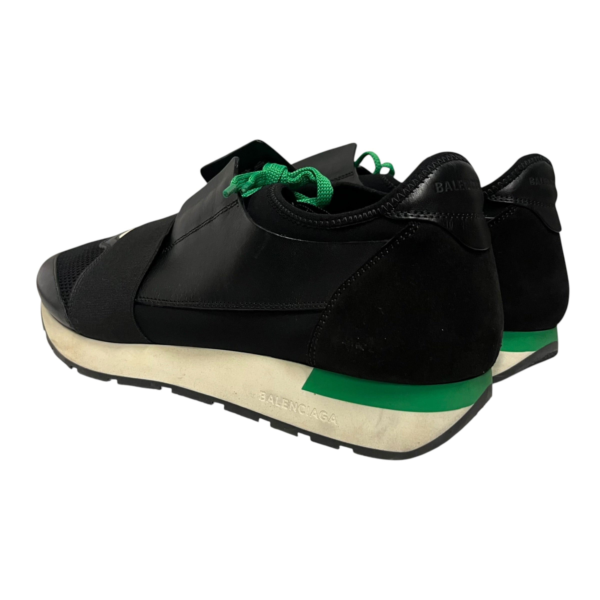 BALENCIAGA/Low-Sneakers/EU 44/Polyester/GRN/black/green laces view 2