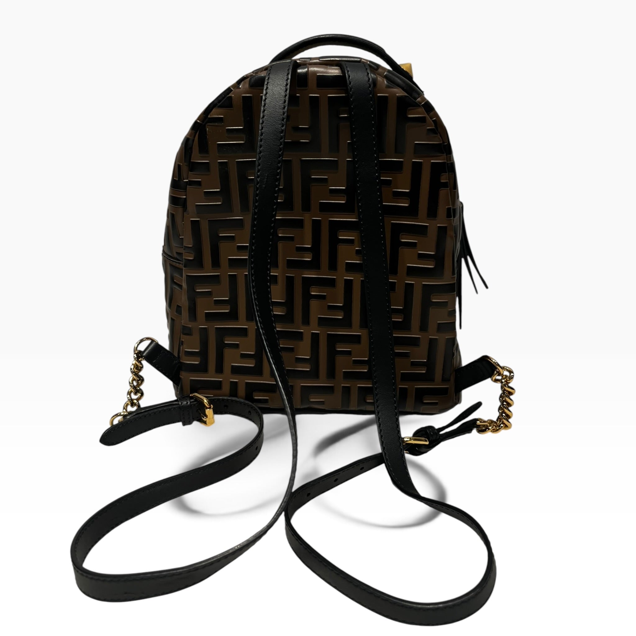 FENDI/Backpack/Monogram/Leather/BRW/Embossed Mini Bag view 2