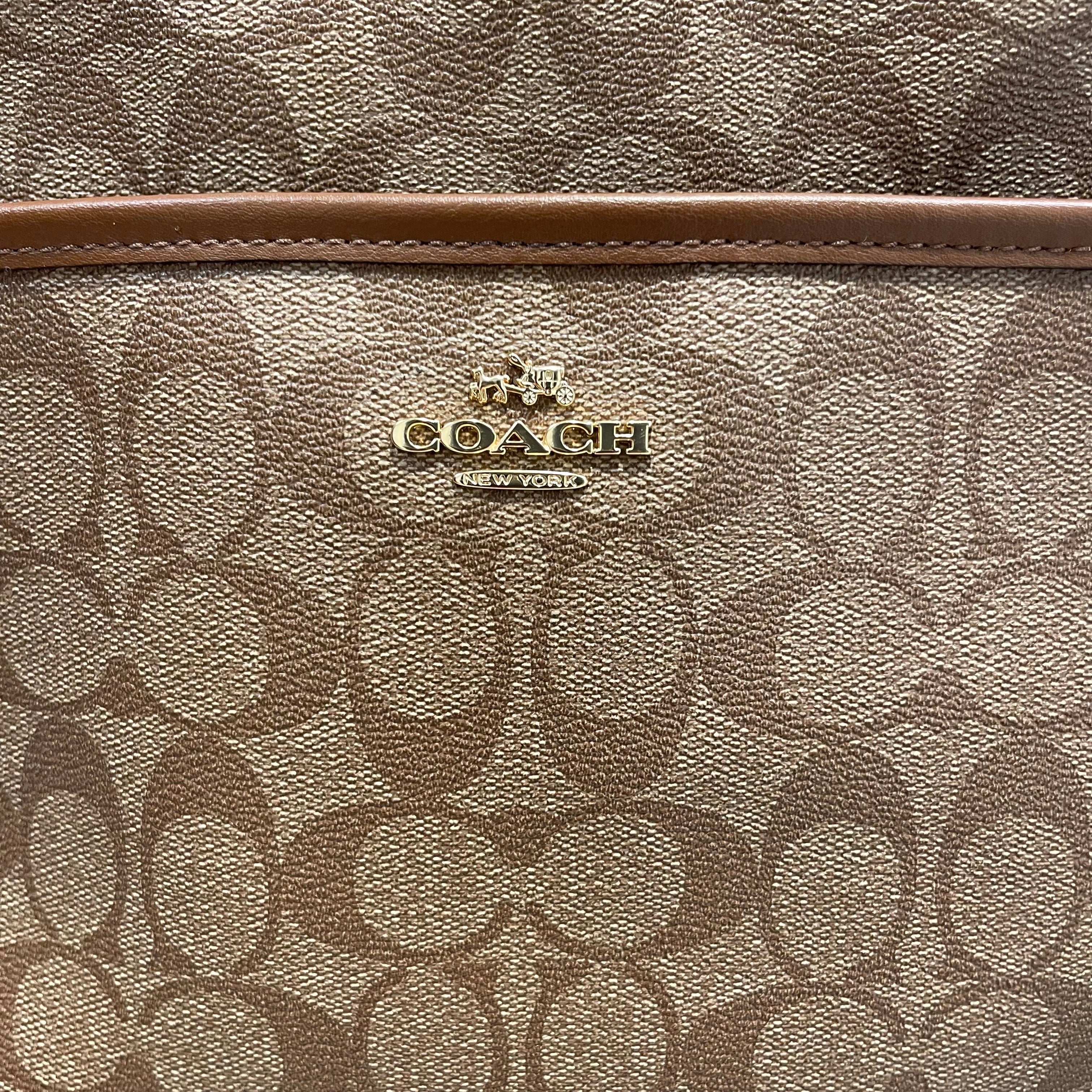 COACH/Tote Bag/Monogram/BRW/front pocket/ messanger style view 3