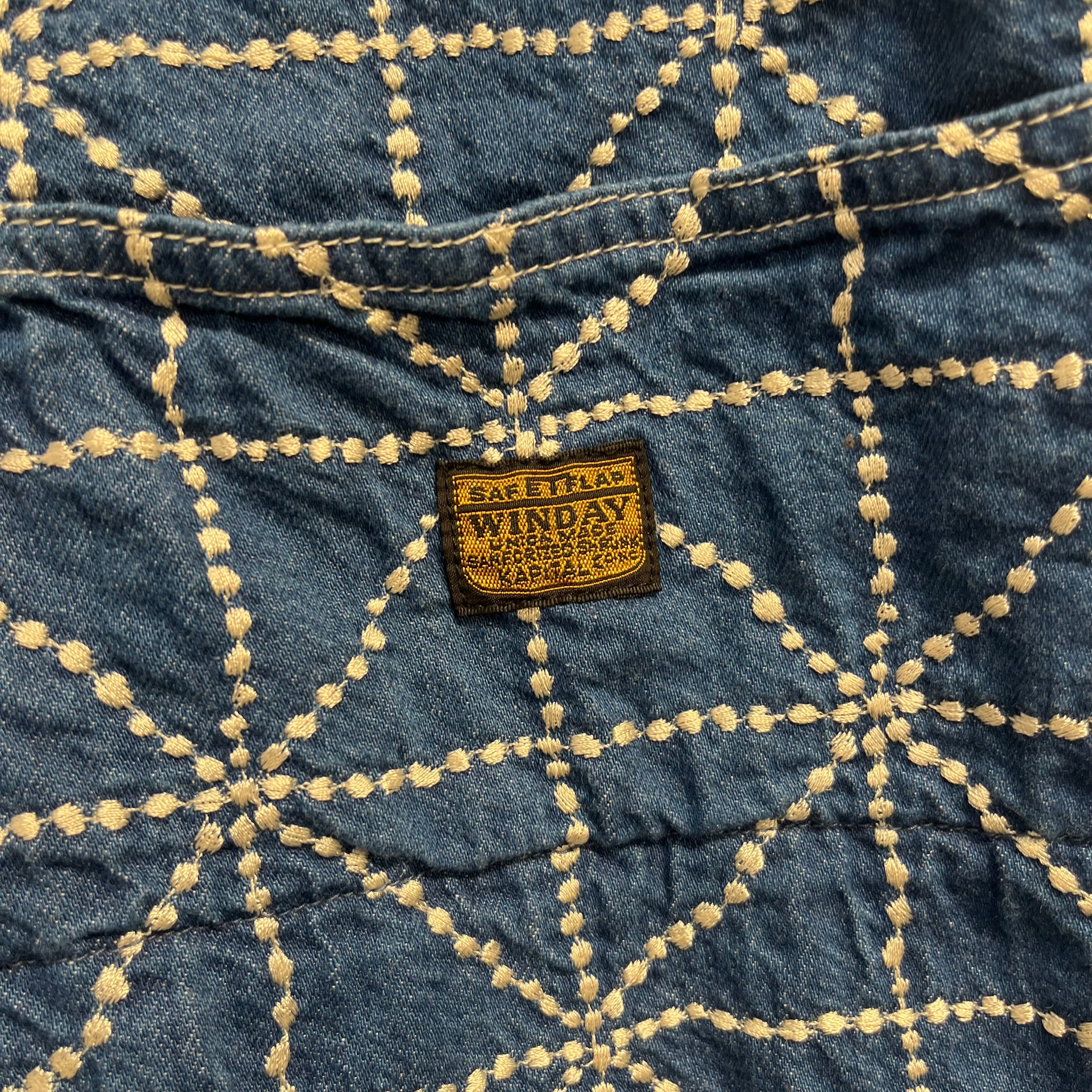 KAPITAL/Pants/3/Cotton/BLU/All Over Print/ALL OVER WHITE EMBROIDERY view 4