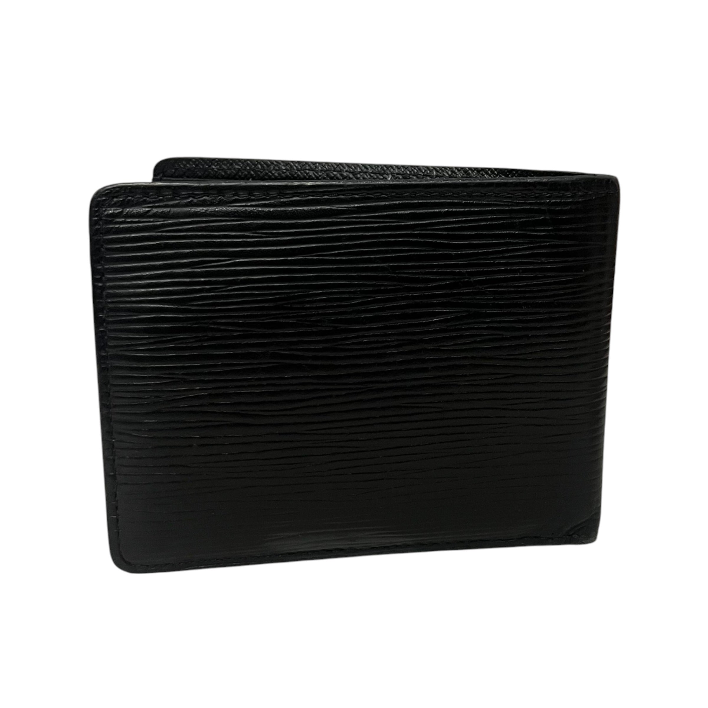 LOUIS VUITTON/Bifold Wallet/Stripe/Leather/BLK/M's/epi leather view 2