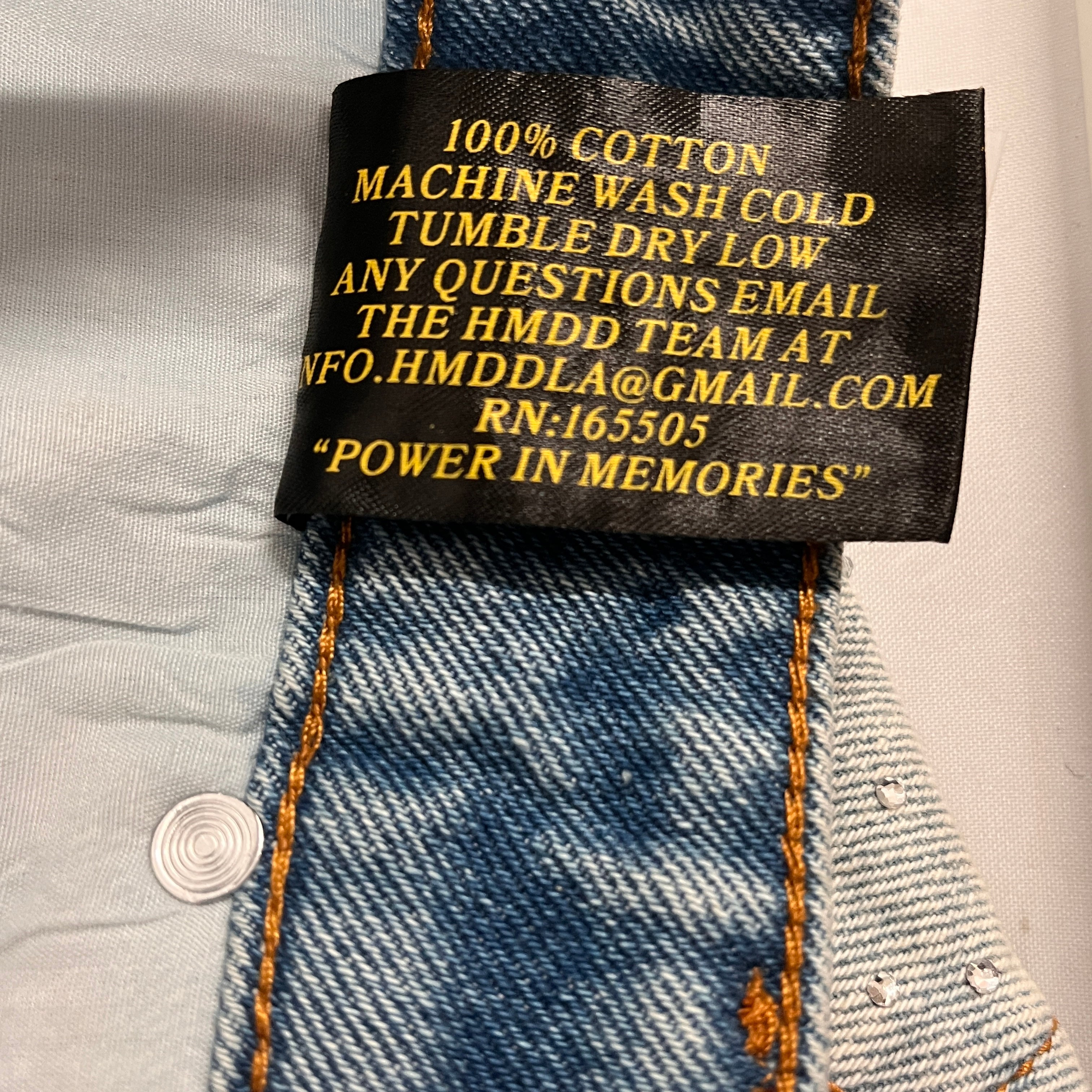 HMDD(Happy Memories Don't Die)/Shorts/L/Denim/BLU/Rhinestone view 5